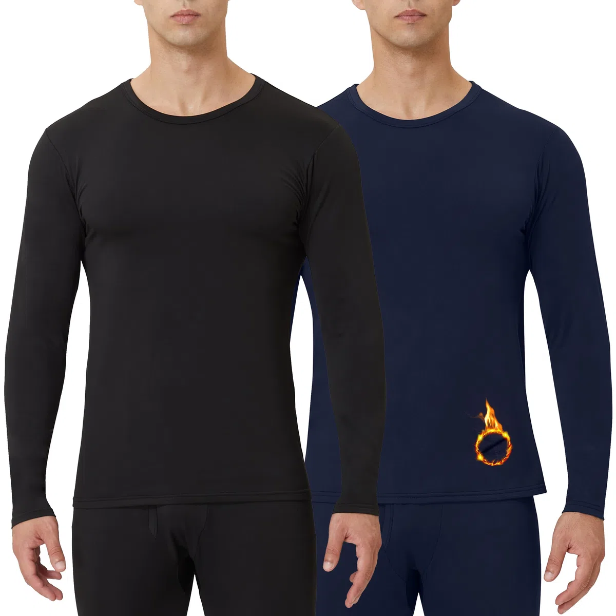 CL convallaria Thermounterwäsche Unterhemd Herren Thermoshirt Langarm Innenfleece Funktionsunterwäsche Thermo Oberteil 2er/3er Pack