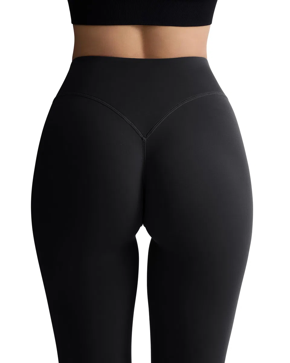 RXRXCOCO Damen Invisible Scrunch Butt Gym Sport Leggings High Waist Yoga Legging Booty Workout Leggings Booty Lifting Po Push Up Sporthose mit Taschen