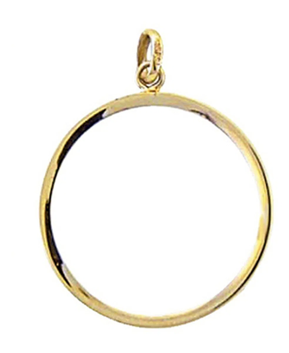 Münzfassung Krappenfassung aus 585 echt Gold 21,5 mm
