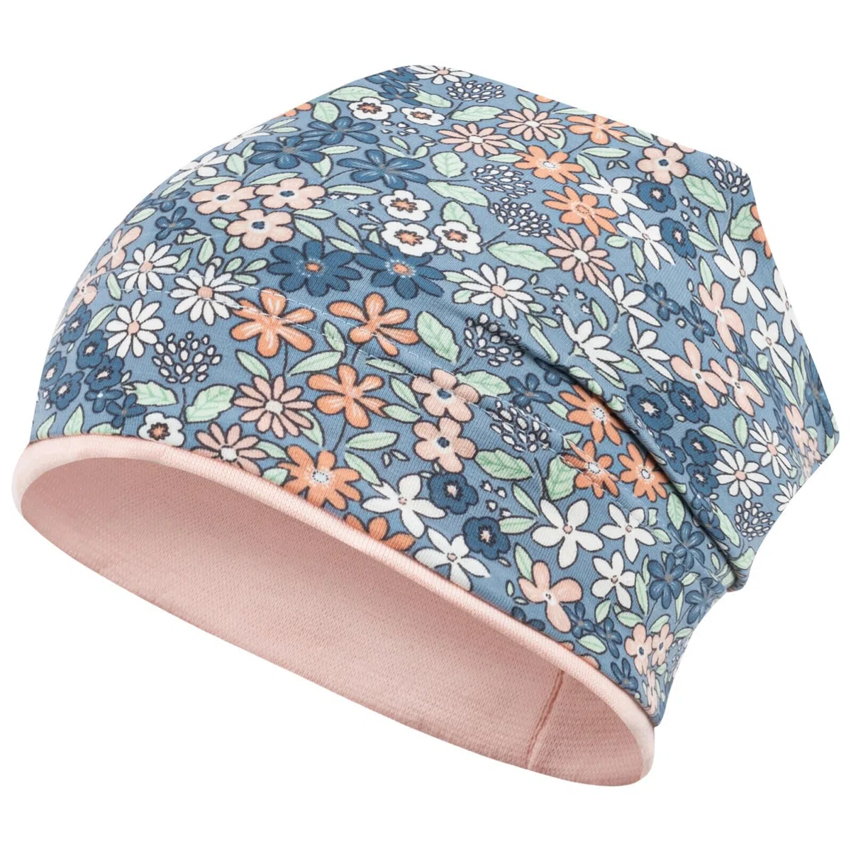 Mädchen Mütze Übergangsmütze Beanie Blumen Frühling Herbst Baumwolle