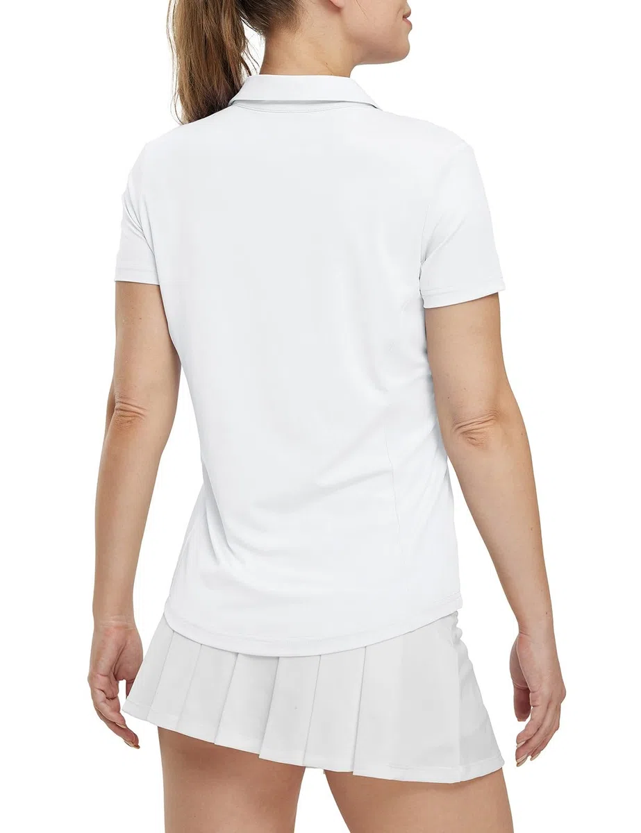 donhobo Damen Poloshirt UPF 50+ Kurzarm Golf Tennis Polo Shirts V-Ausschnitt Tops UV Schutz Schnelltrocknend Sportshirt Casual Sommer T-Shirts