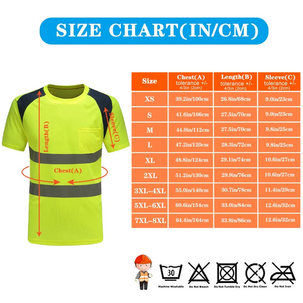 Profi Warnschutz T-Shirt Kurzarm Arbeitsshirt Gelb Kurzarmshirt Warnshirt Arbeitshemd Warnschutz t Shirt Herren