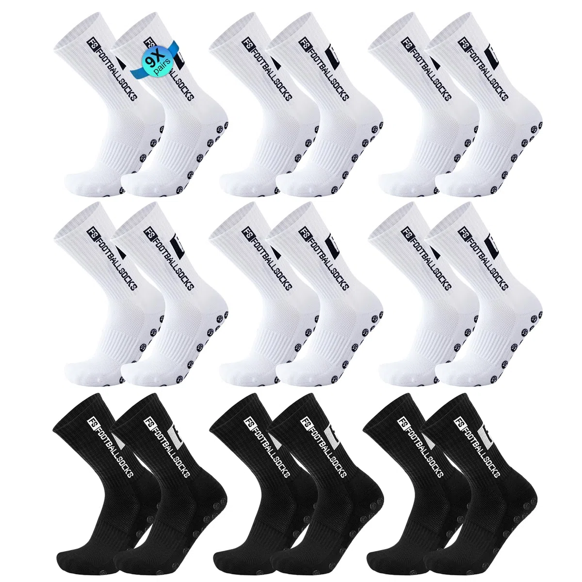 Fußball Socken, Sport socken 39-46 Anti Rutsch Grip Fussball Socken Rutschfeste Fußballsocken für Herren Damen Fussball Basketball Laufen Radfahren