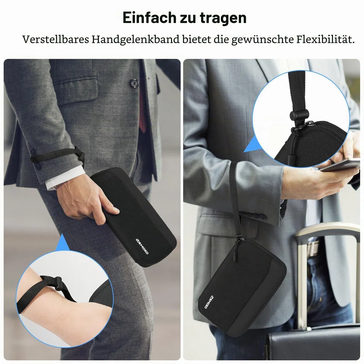 Moko Reisepasshülle Familie, RFID Reisepasshülle für Damen und Herren, Reisepasshülle mit Mehreren Fächern