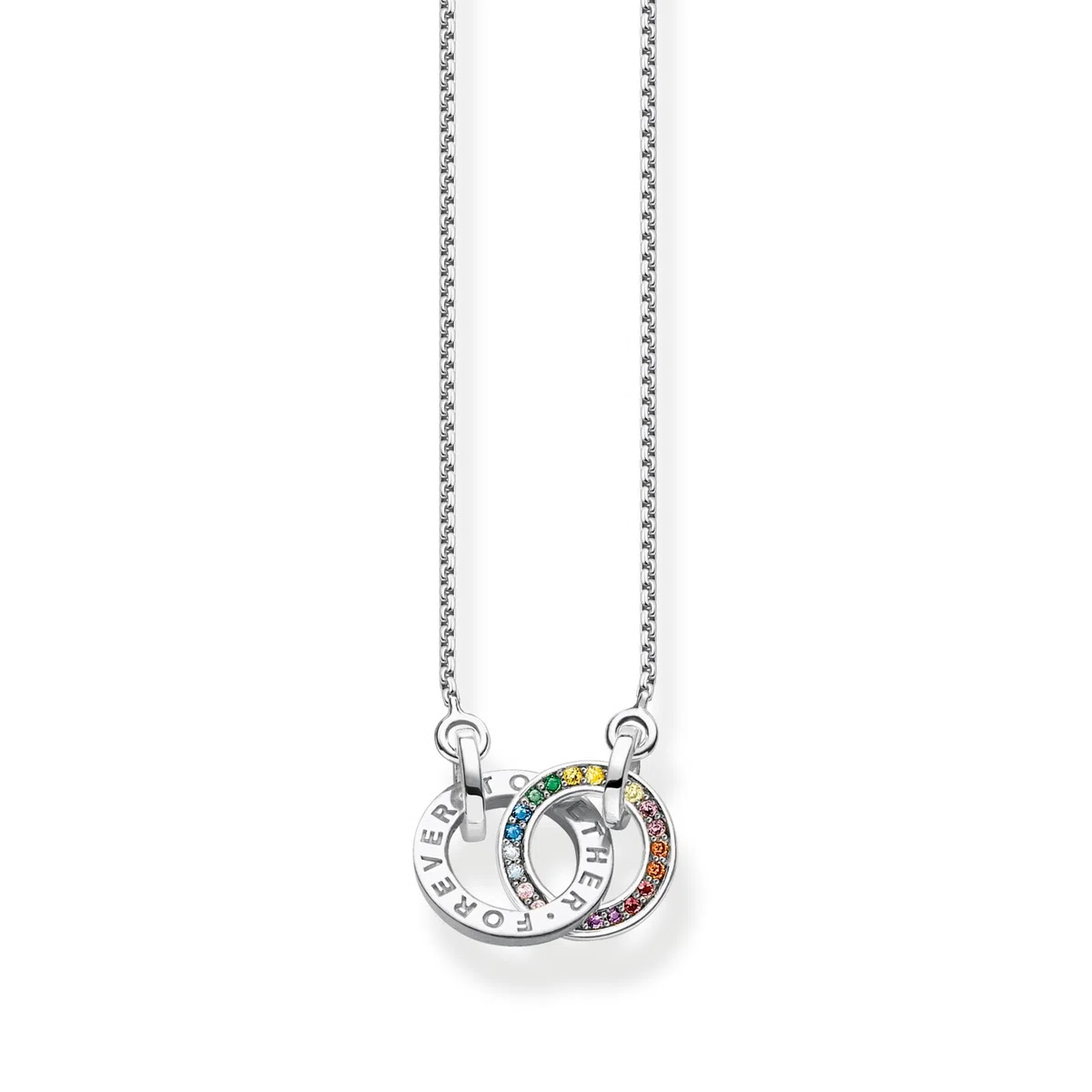 THOMAS SABO Damen-Kette 925er Silber Glasstein 32023635