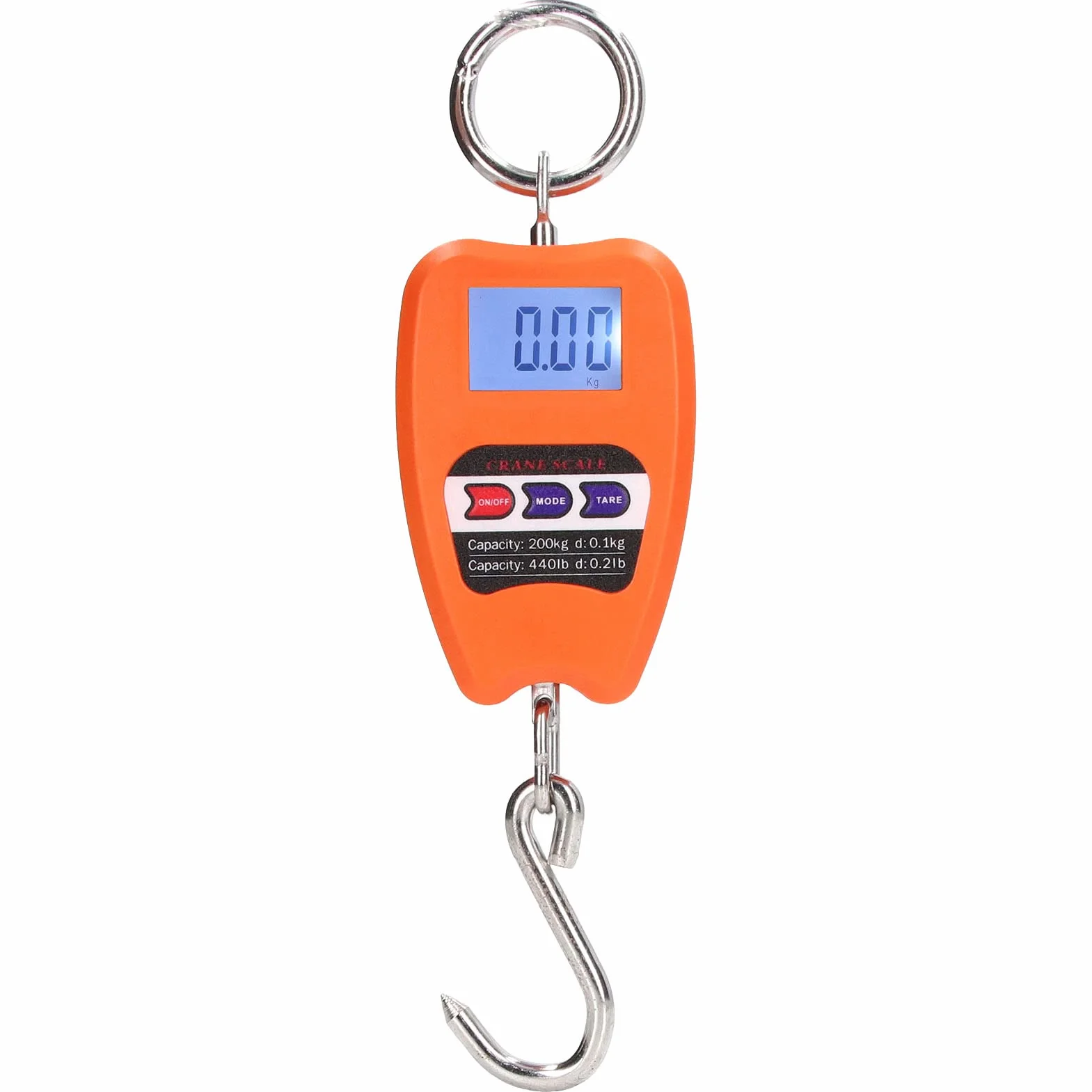 Digitale Hängewaage Digitale Kranwaage Tragbare Mini-Hängewaage 200 kg Elektronische Hakenwaage Tragbare Digitalwaage Mit LCD-Bildschirm Kofferwaage Digital mit Haken Gepäckwaagen für Reisen