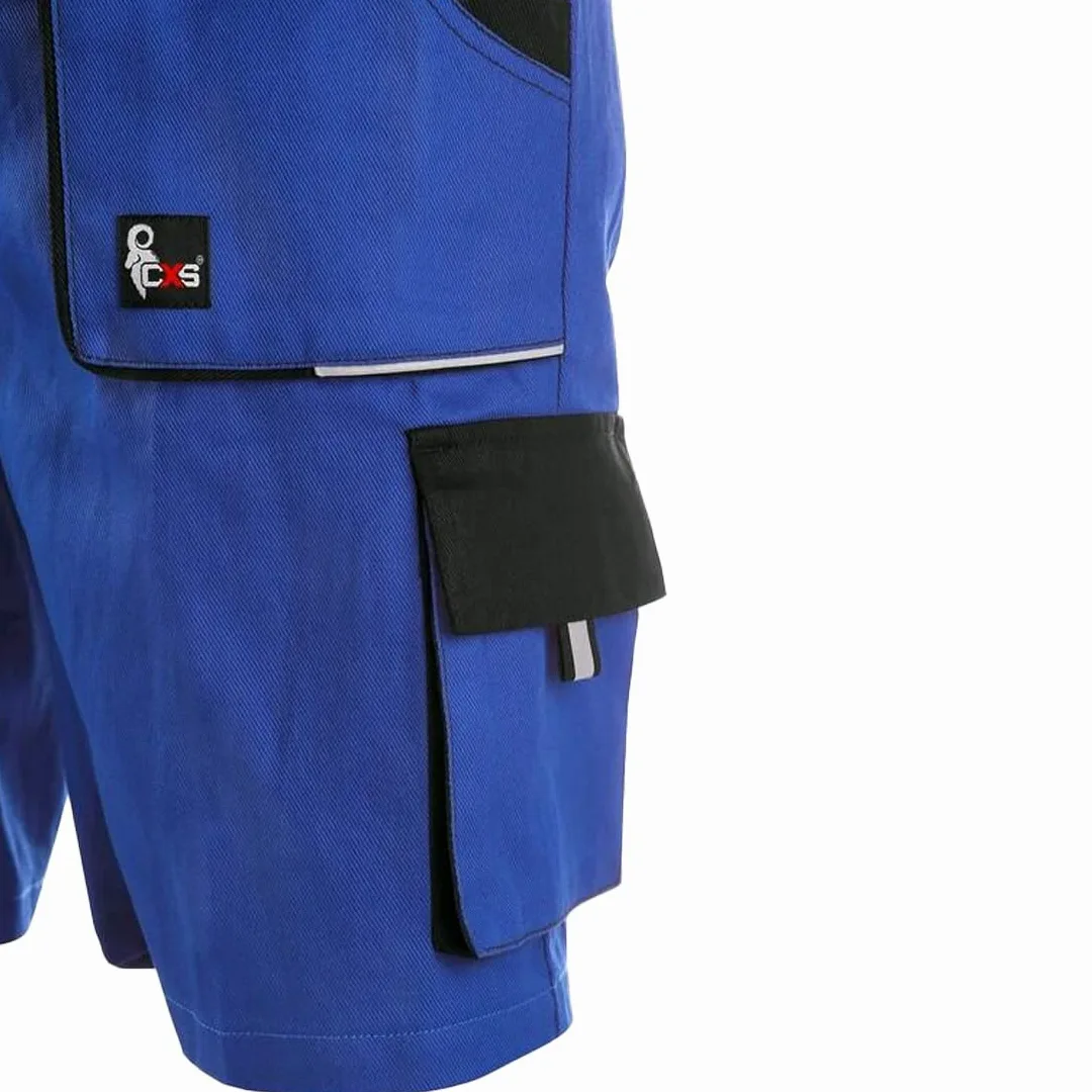 CXS Herren Shorts Arbeitshosen kurzen Latzhose 100% Baumwolle Arbeitsshorts Professionell Gartenshorts Bundhose Strapazierfähige maximale Sicherheit und Komfort Mehreren Werkzeugtaschen Gartenhose