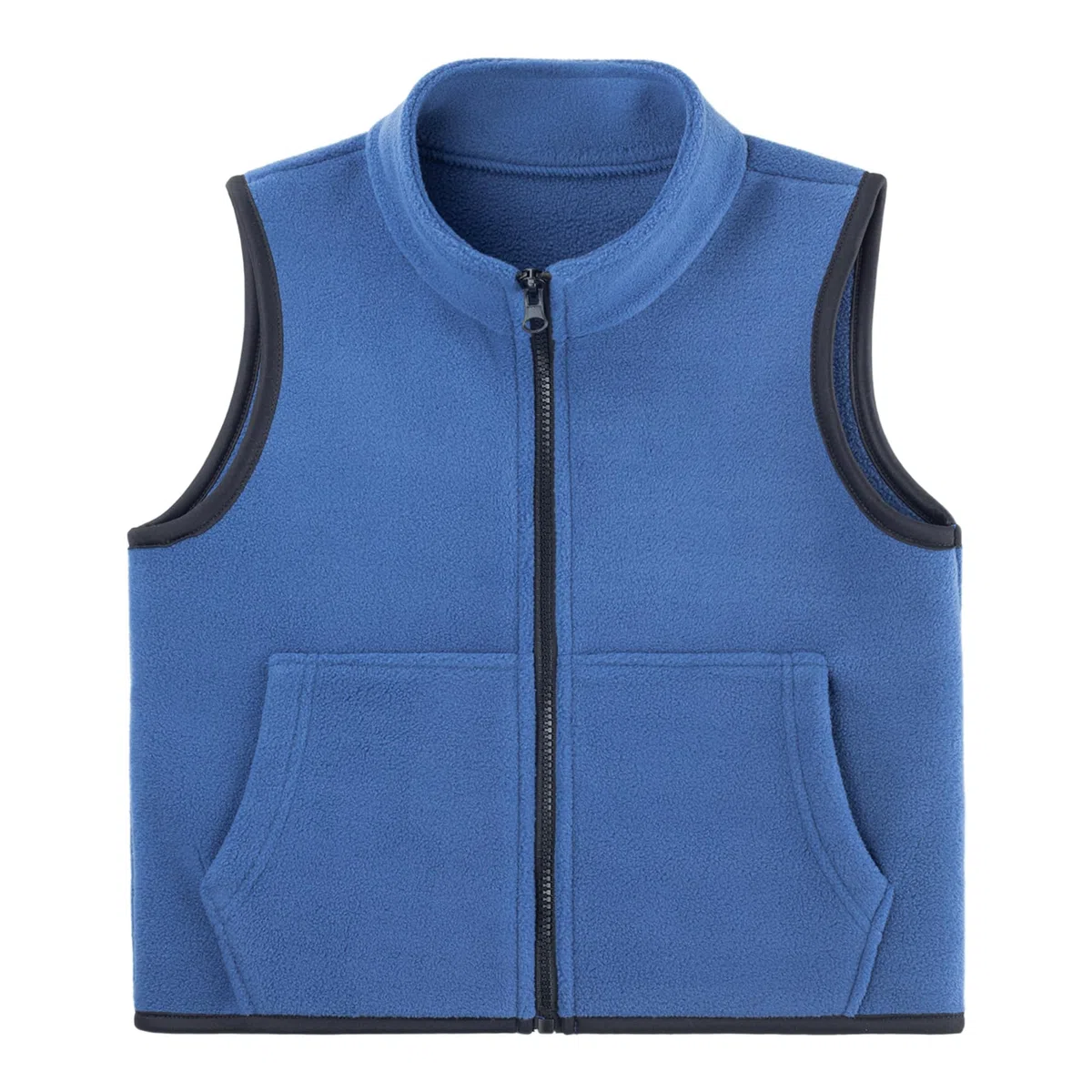 Eltern-Kind Polar Fleece Gilet Jungen Mädchen Weste Einfarbig Stehkragen Fleeceweste Reißverschluss Kinder Ärmellos Jacke