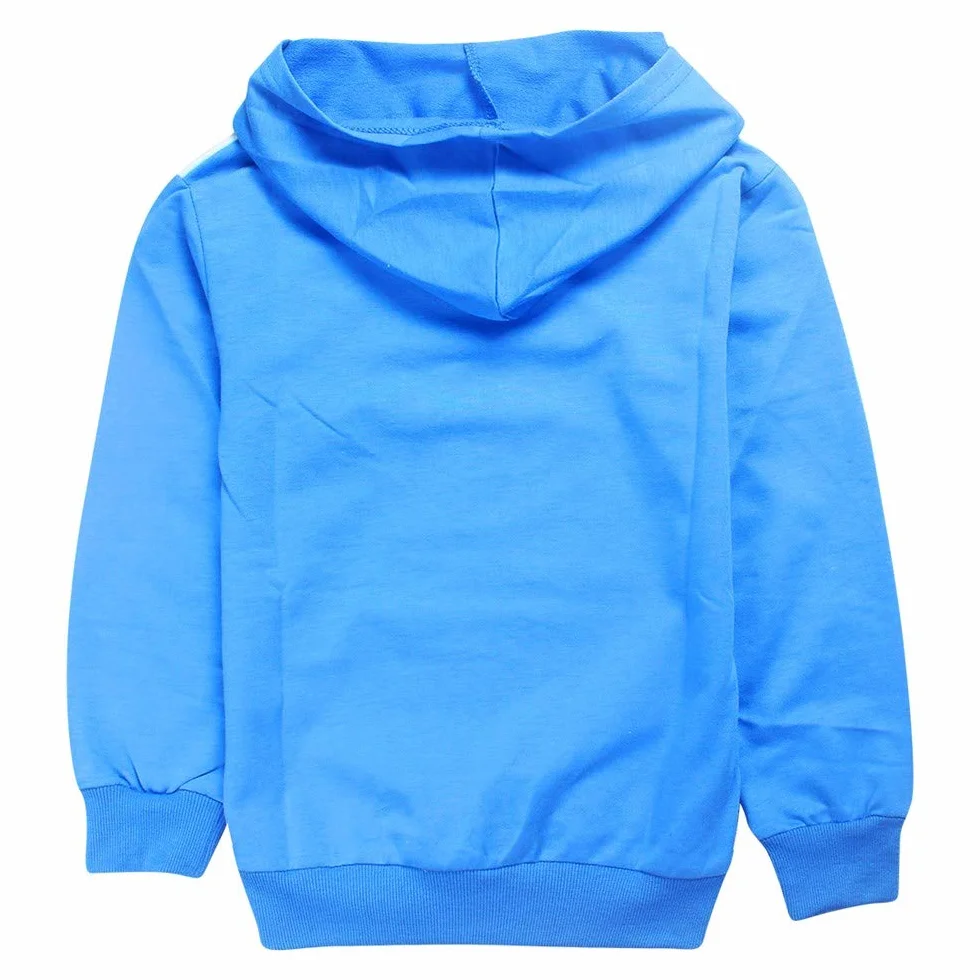 Sportanzug für Kinder mit 3D-Cartoon-Print,Freizeitpullover für Kinder Hoodie + Hose (DE/NL/SE/PL, Numerisch, 140, Regular, Blau (A))