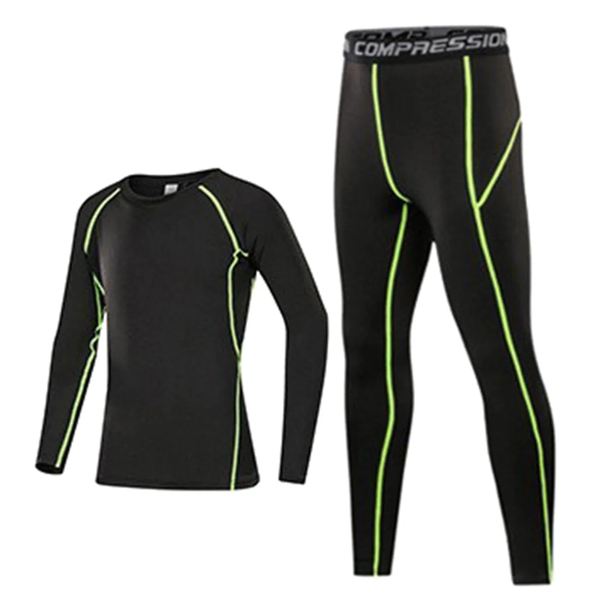 Thermounterwäsche Kinder Fussball Jungen Mädchen 2 Stück Funktionsunterwäsche Set Winter warm Skiunterwäsche Kinder Thermounterhemd + Thermohose Schnell Trockend Atmungsaktiv Sportunterwäsche Set
