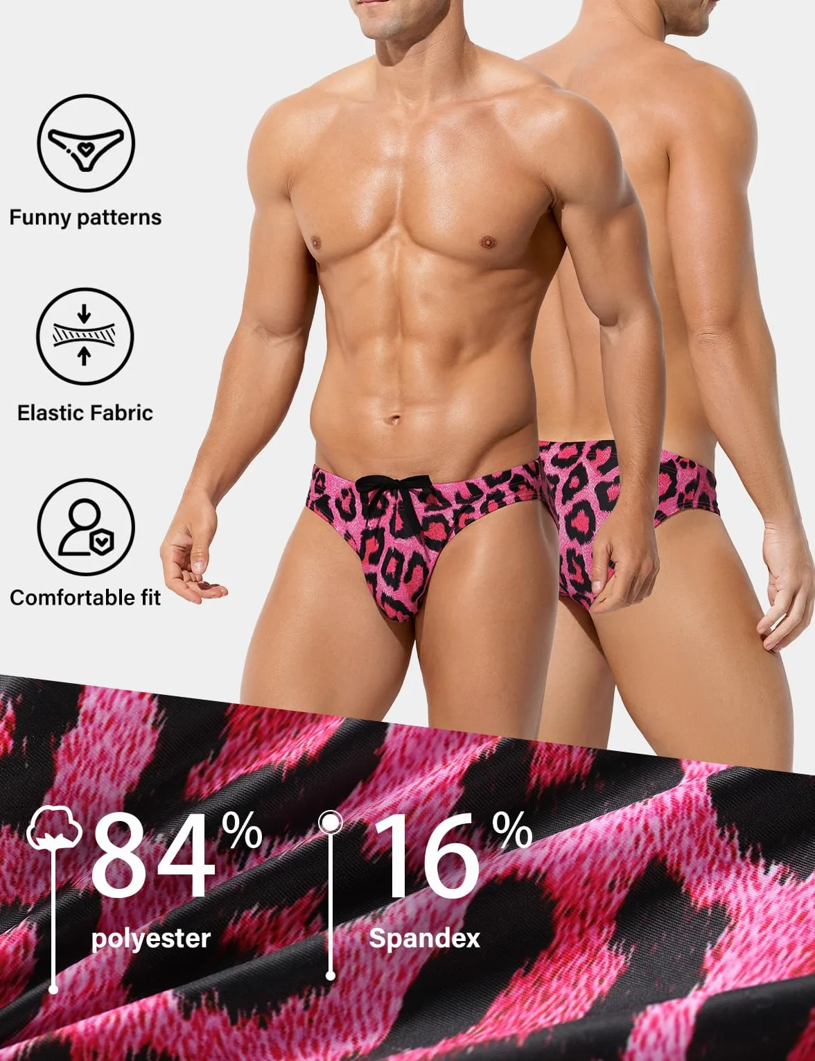 Casey Kevin Badehose Herren Badeslip Sexy Männer Badehosen Eng Kurz Badeshorts Mit Tunnelzug Schwimmhose