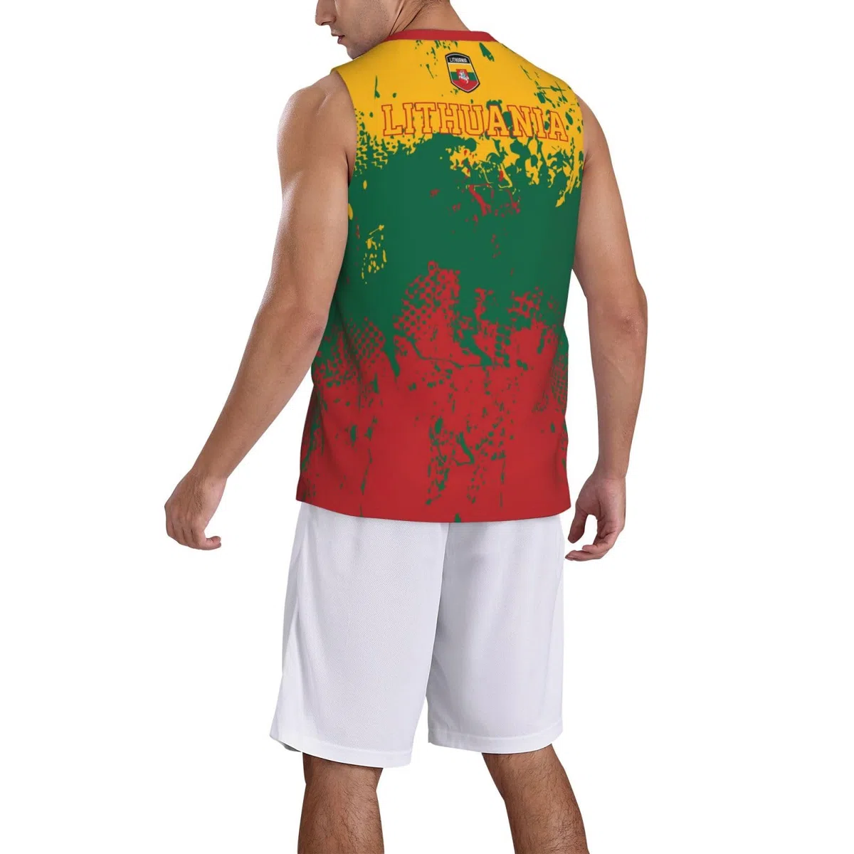 Basketballtrikot mit Litauen-Flagge, Team-Up-Sport, 3D-Volldruck-Design, Trikots
