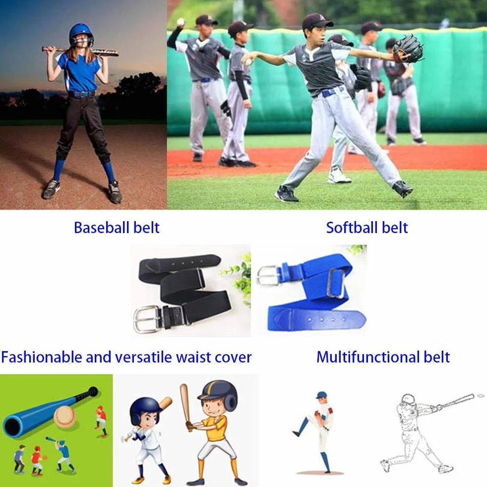 Baseball Gürtel, Softball Gürtel Elastischer Uniformgürtel Männer und Frauen Verstellbarer Hüftgurt Jugendliche und Erwachsene
