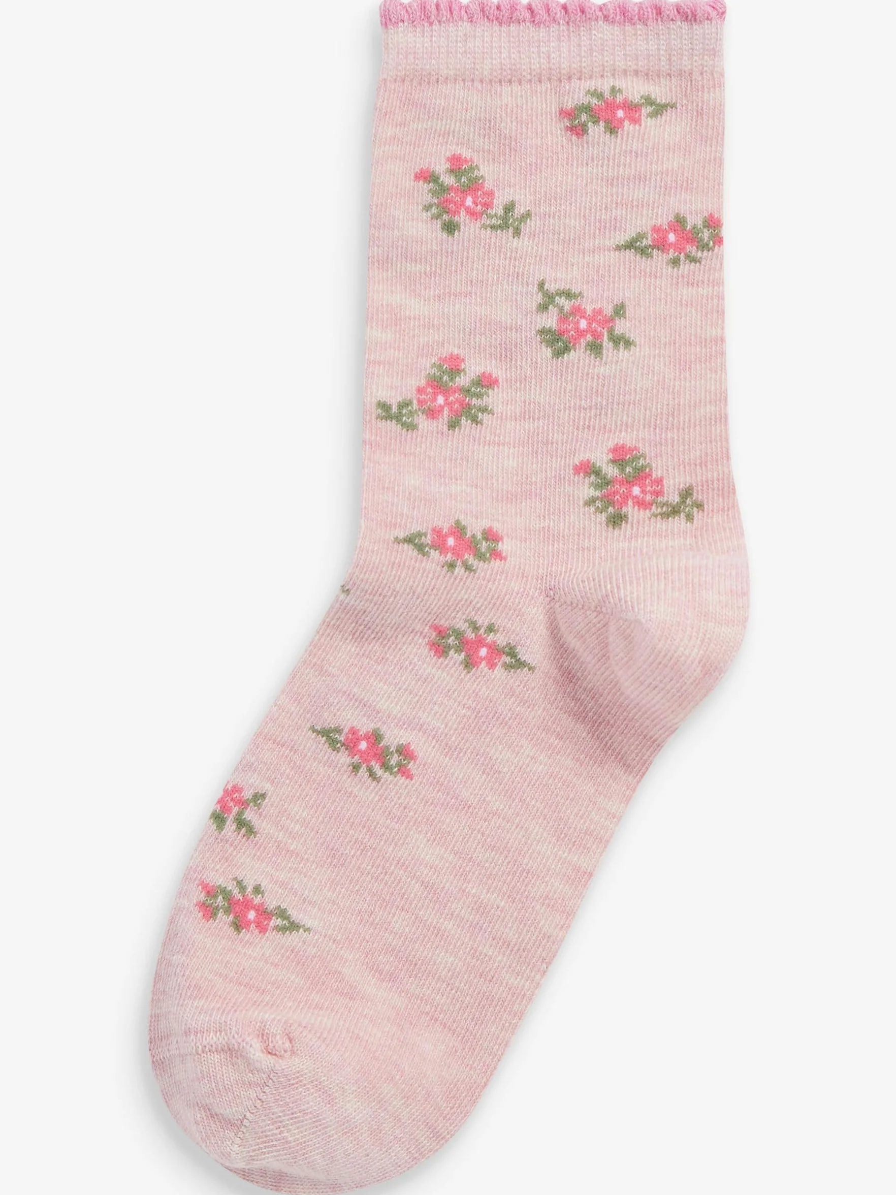 NEXT Mädchen Socken mit hohem Baumwollanteil im Multipack Rosa 23-25.5