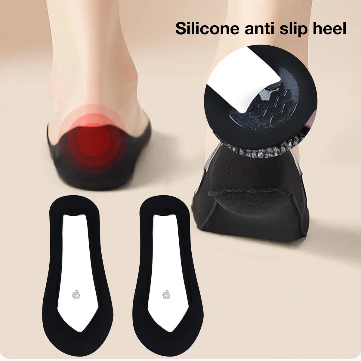 4Pairs V-förmige offene Eis Seide Boot Socken Baumwollboden flache unsichtbare Socken Japanische rutschfeste Socken Kindersocken Abdeckung (schwarz)