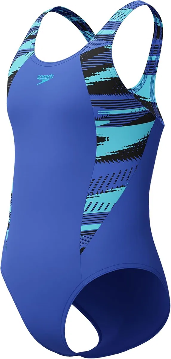 Speedo Mädchen Hyperboom Splice Muscleback-Badeanzug | Schwimmtraining | Chlorbeständig | Schnell trocknend | Stretchmaterial | Bequeme Passform