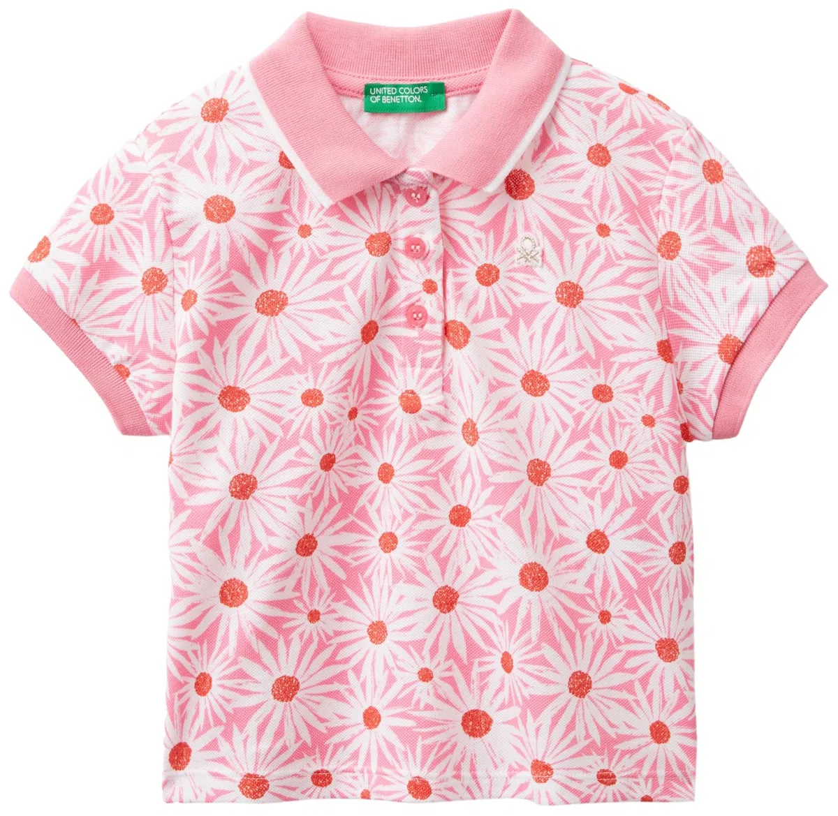 United Colors of Benetton Polo Shirt M/M, Rosa, 104 cm