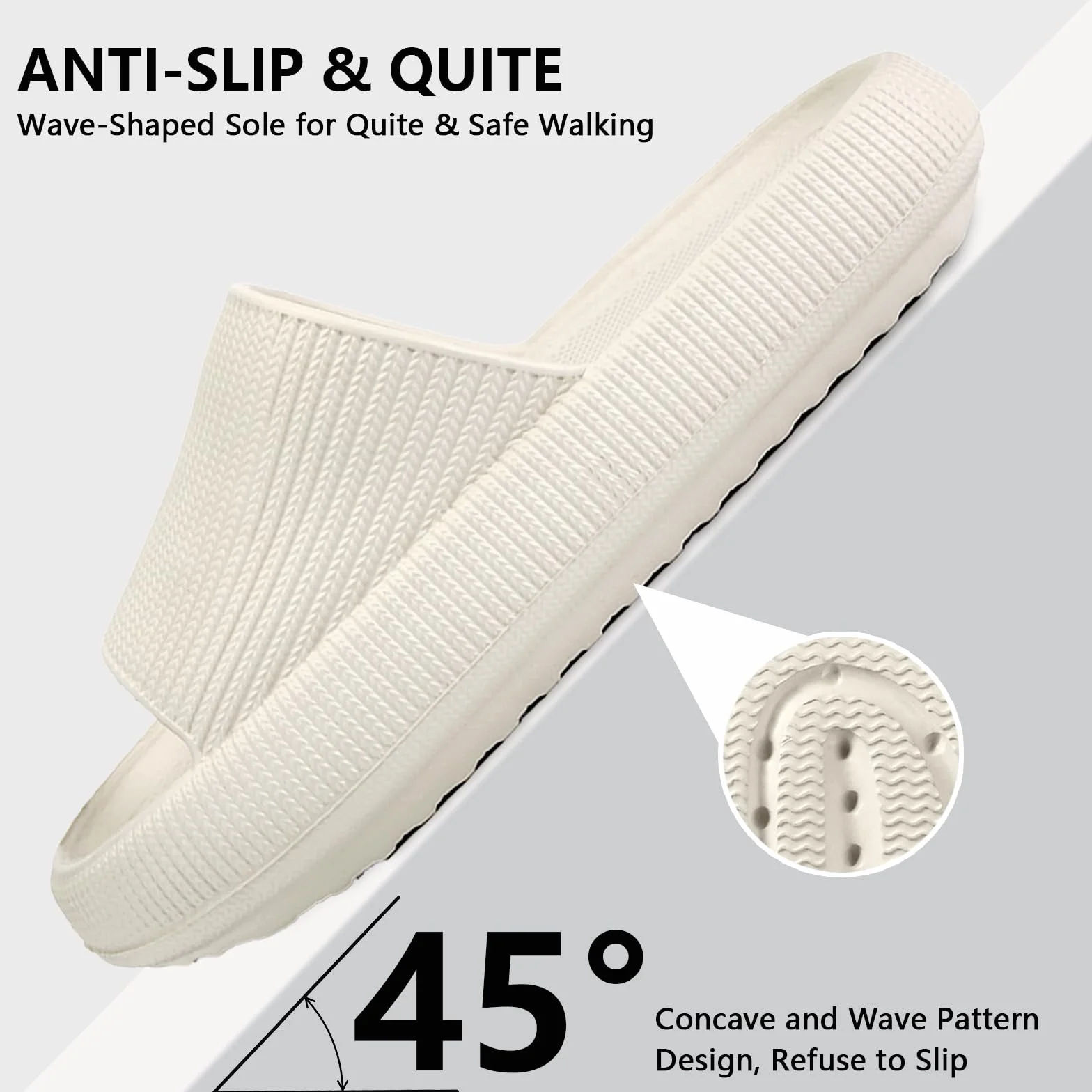 HEOAARG Badelatschen Herren Damen Original Badeschuhe Wolke Badeschlappen Rutschfest Schlappen Wolkenschuhe Weich Cozislides Slippers Flip Flops Innen & Außen