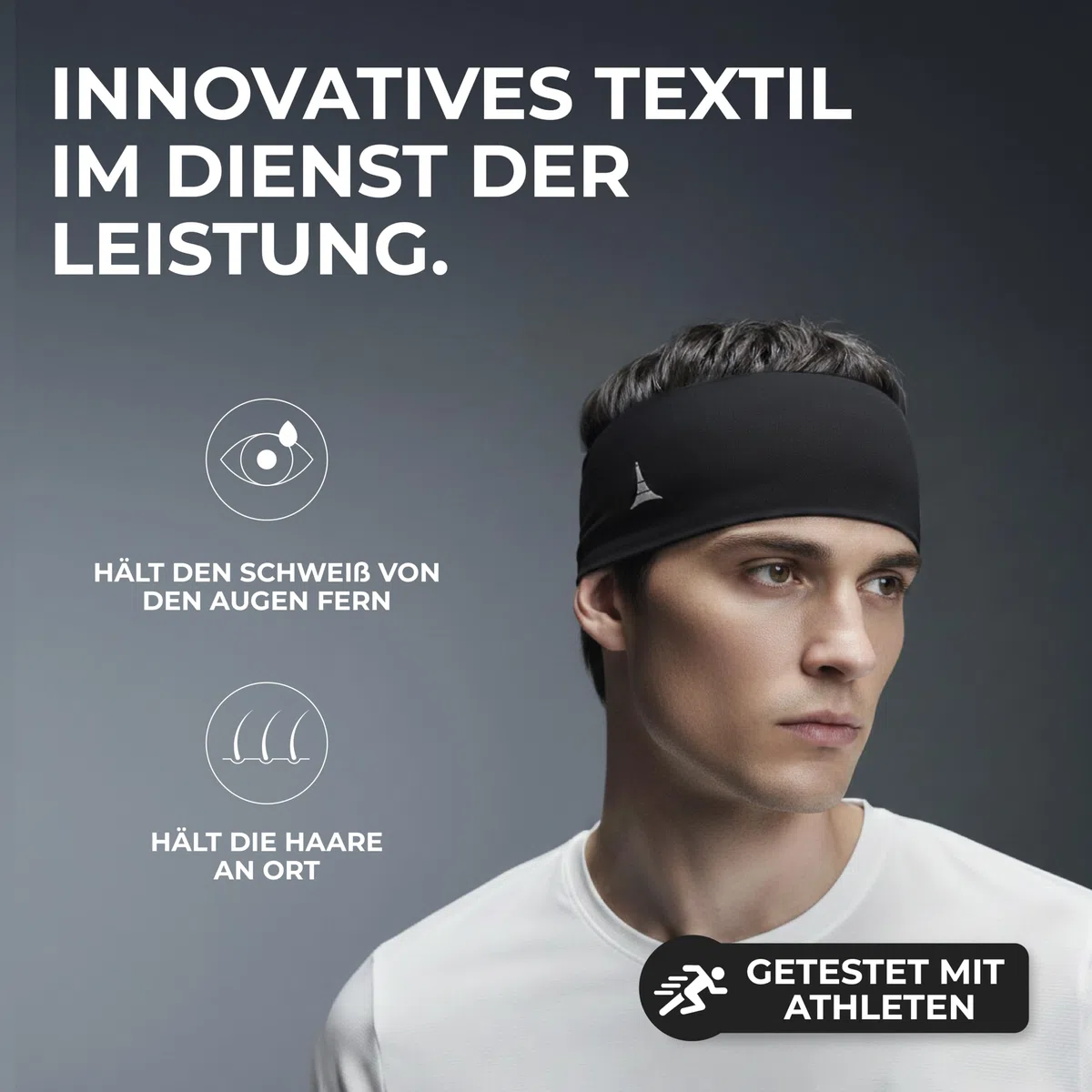 French Fitness Revolution - Dehnbares Sport-Stirnband Männer & Frauen - Schweißband zum Laufen, Radfahren, Basketball, Yoga, Fitness - feuchtigkeitsableitendes Workout-Haarband