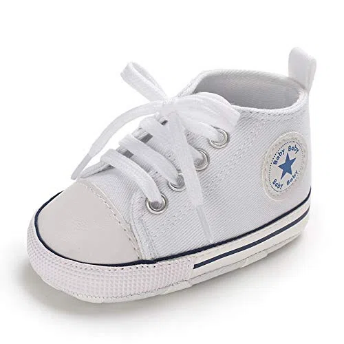 Baby Mädchen Jungen Turnschuhe Kleinkind Schuhe Canvas Erste Wanderschuhe Neugeborene Anti-Rutsch Prewalker Turnschuhe