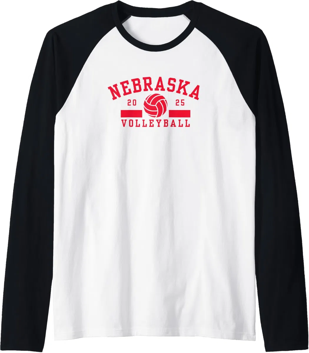 Nebraska Volleyball 2025 Teamspieler Raglan