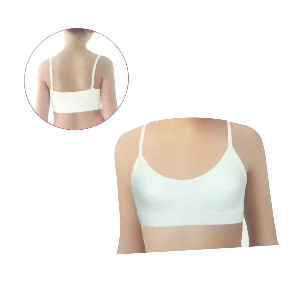 MRCC 6/8er Pack Mädchen Bustier Trainings-BH Nahtloser Sport-BH Nicht gepolstert mit Spaghettiträger