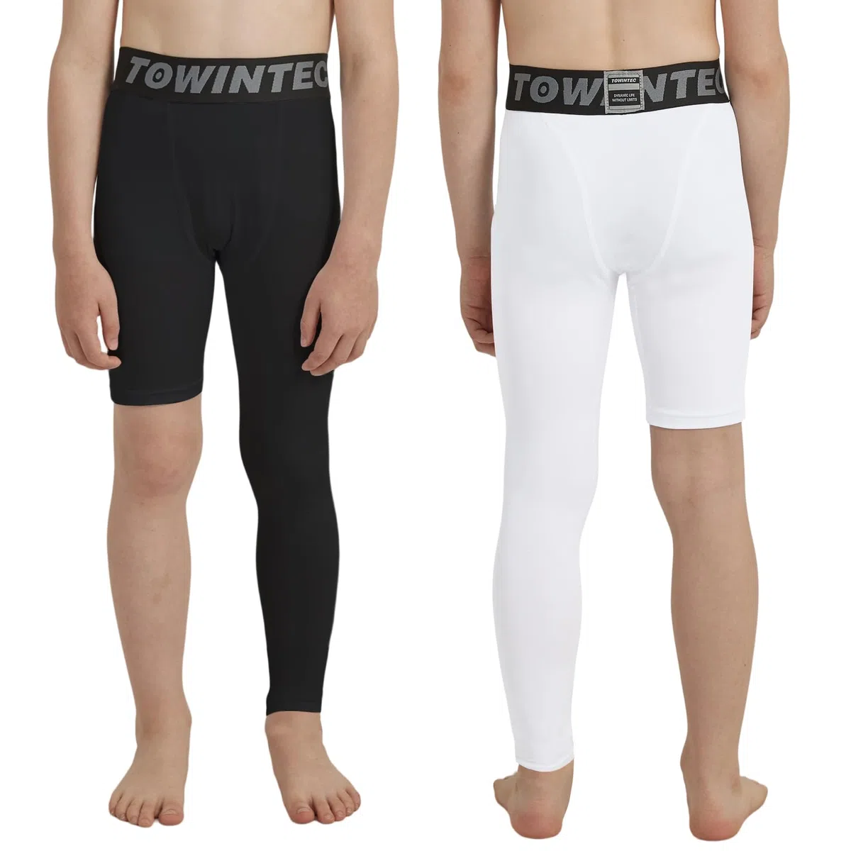 Einbein-Kompressionshose Kinder Jungen Leggings Laufhose Teenager Langlang Atmungsaktiv Einbeinige Unterhose Trainingshose für Athletisches Sportliches Basketball Fußball Training