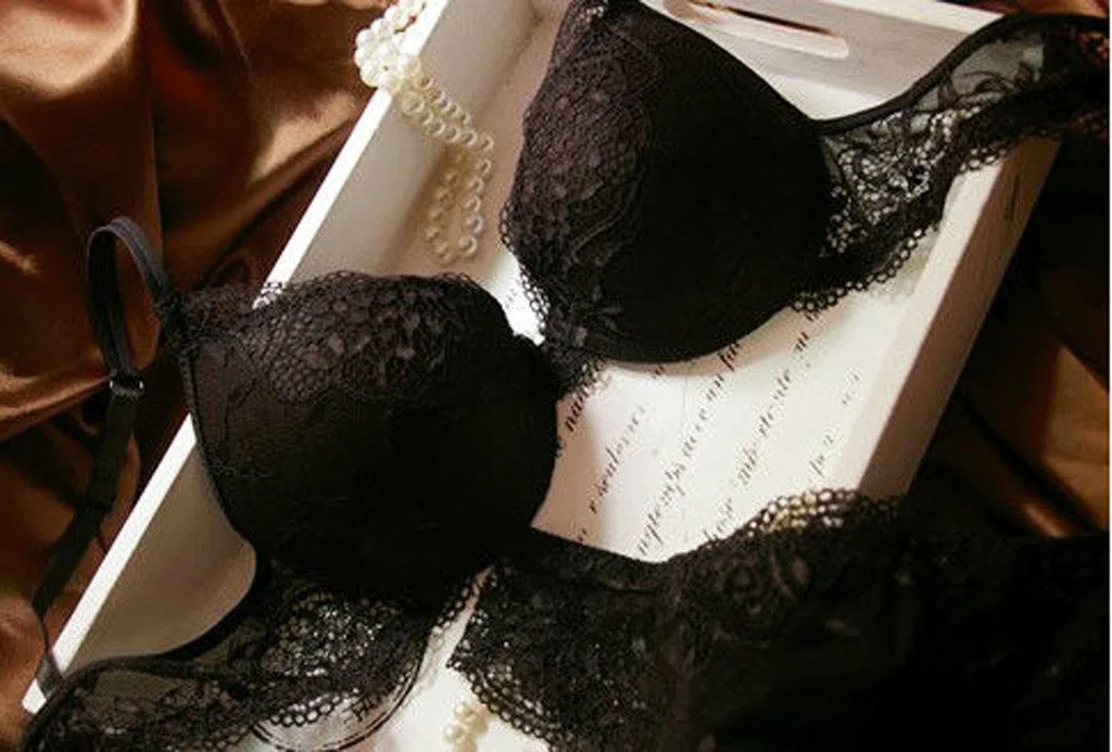 Nanier Damen Sexy Push up BH Set Mit Stickerei