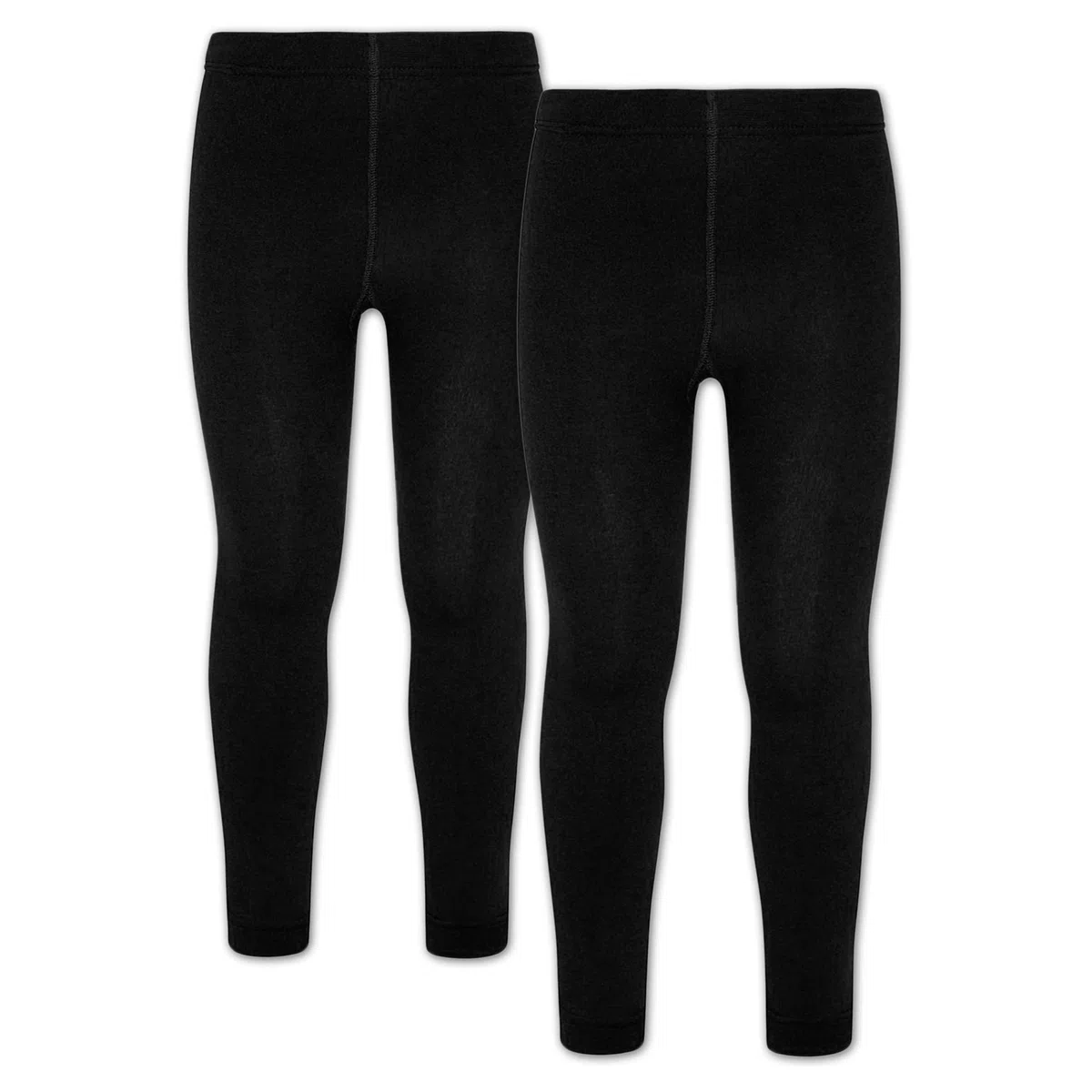 Kinder Thermo Leggings (2er Multipack) Schwarz mit Fleece
