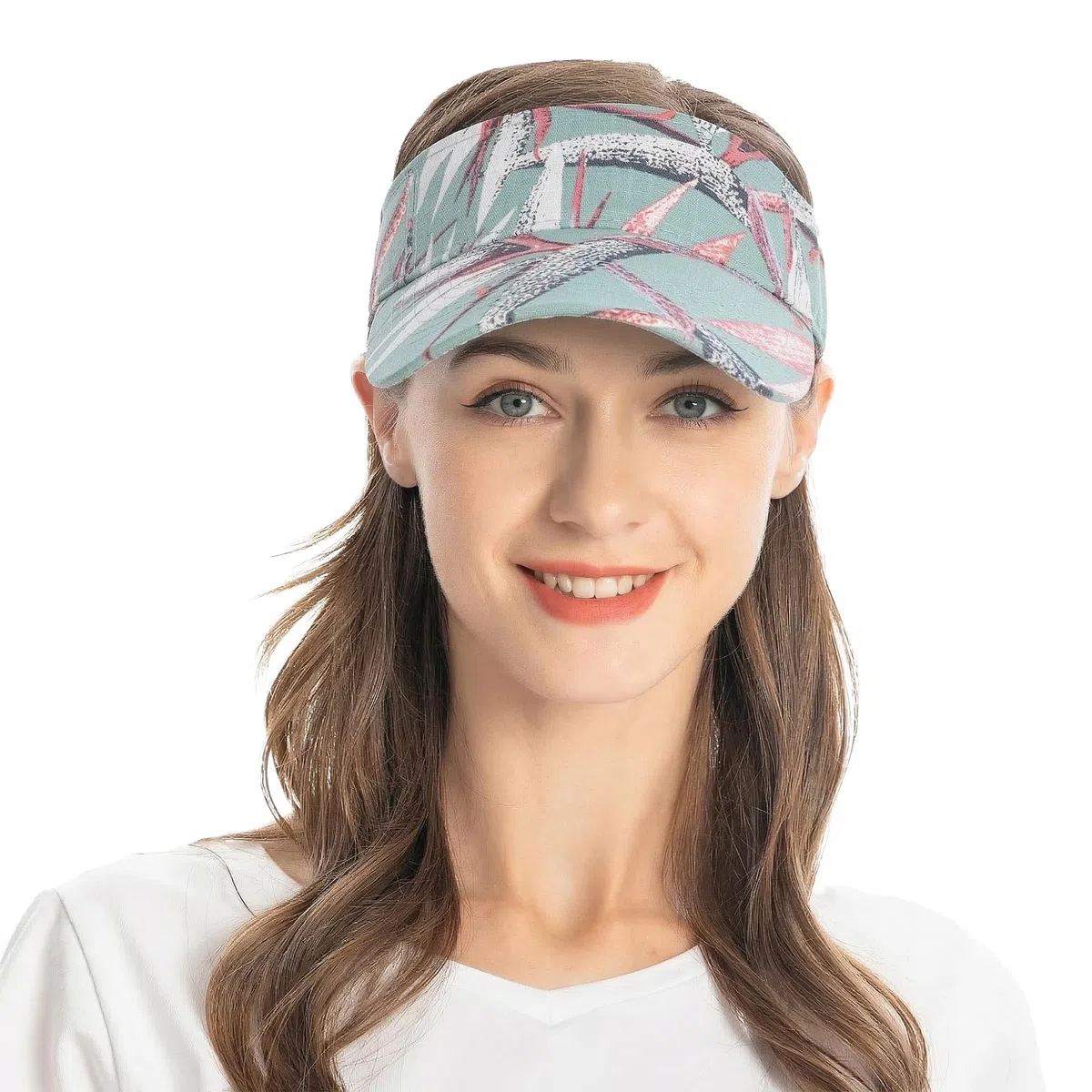 ZLYC Damen Sommer Sonnenschild Golf Visor Cap mit Klettverschluss