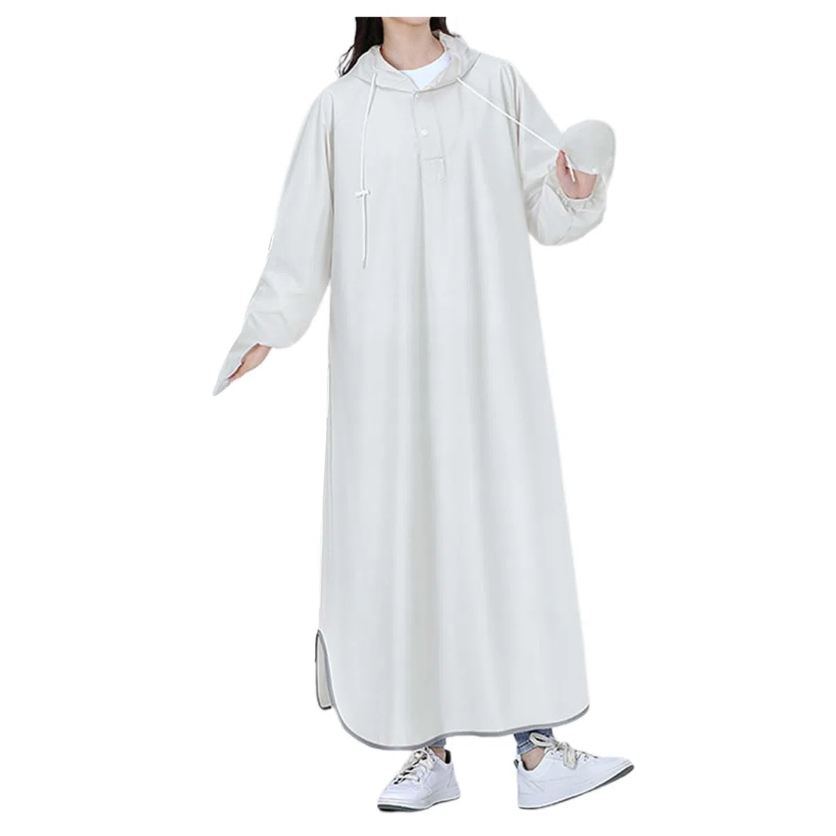 Regencape für Damen, leicht, atmungsaktiv, wiederverwendbar, Regenponcho, wasserdicht, für Erwachsene, mit Kapuze, wasserdicht, Wandern, Poncho, Damen, für Fahrrad, Motorrad, Ponchos und Capes