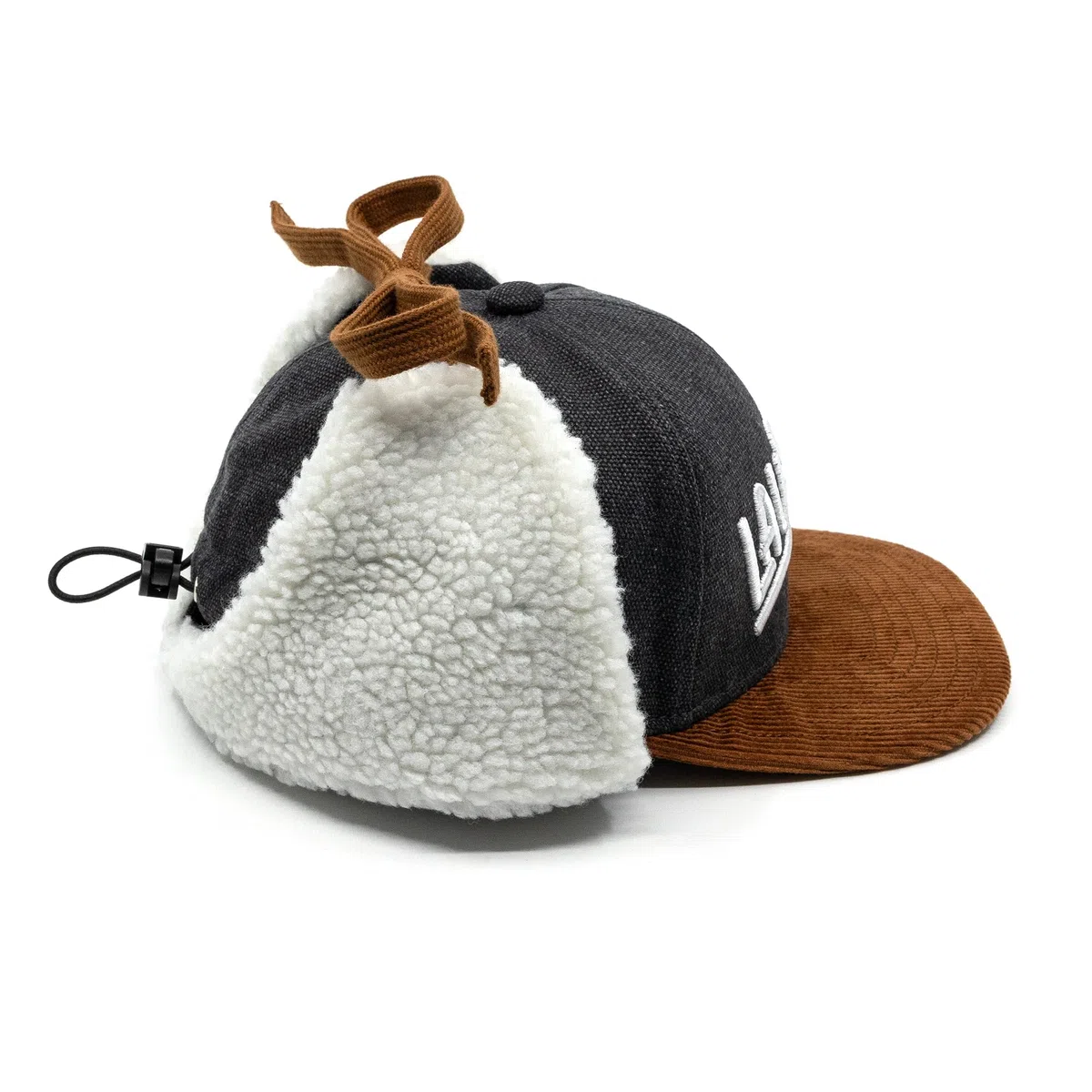 Bayerisches Winter Cap Kinder Lausbua Dunkelgrau Canvas