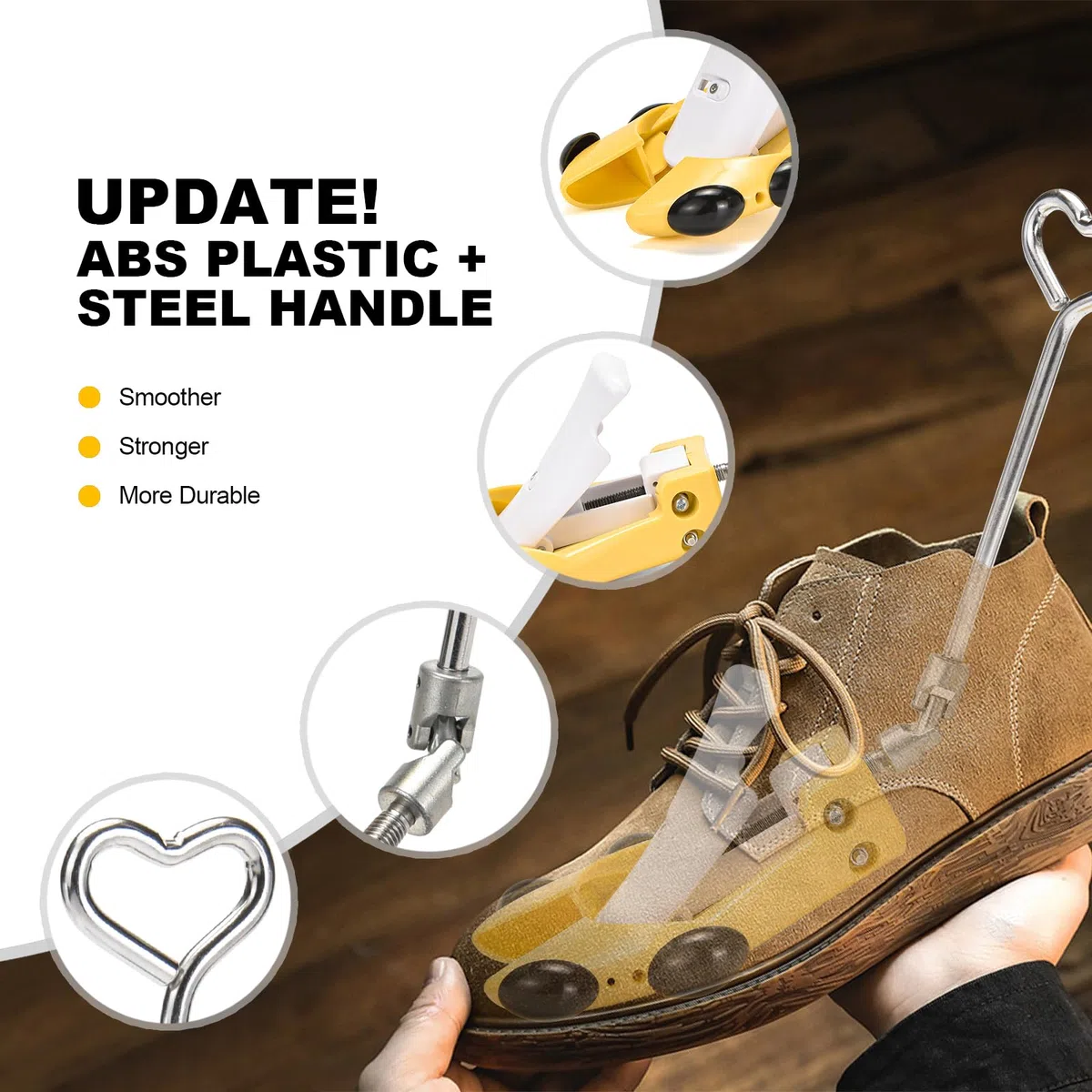 Schuhspanner Für Männer Frauen Wadenstiefel, Stiefelbaumverbreiterung Verstellbare Cowboystiefel Breite Zehenboxen Und Höhenspann Für Dicke Breite Füße