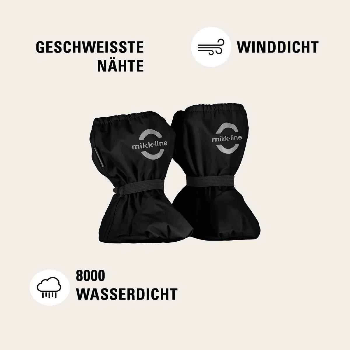 Mikk-line PU Regenfüßlinge mit Fleecefutte | OEKO-TEX Standard 100 zertifiziert | Wasserdicht mit einer Wassersäule von 8.000 mm | Winddicht und isolierend | Kein PFAS hinzugefüg