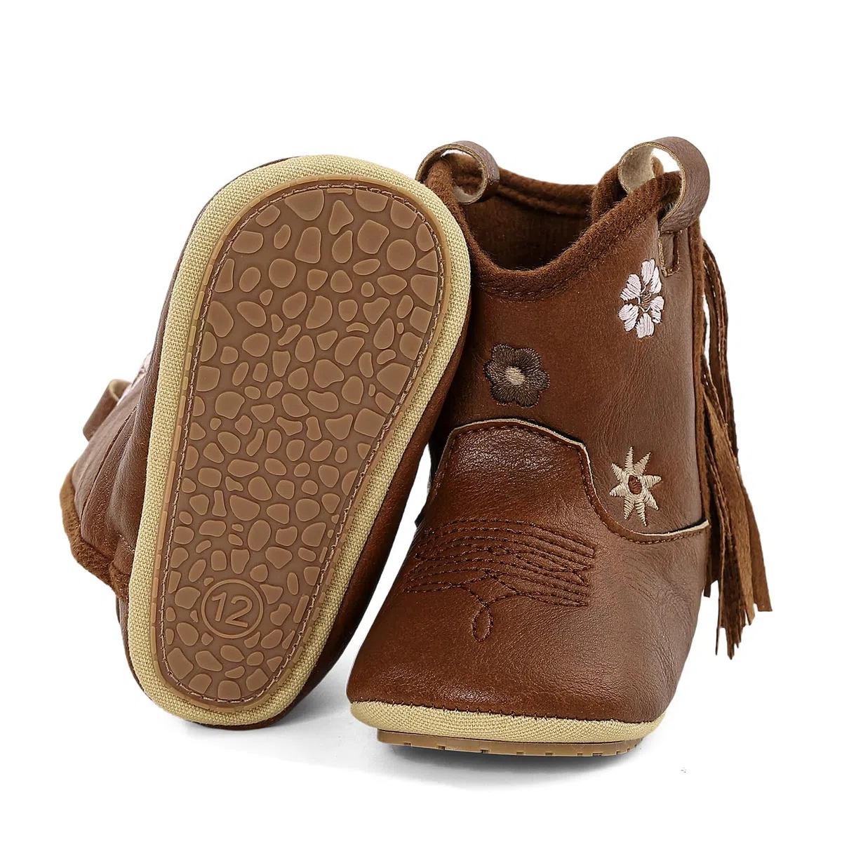 Stiefel Baby Jungen Mädchen Cowboy Stiefel Westernboots PU Leder Klettverschluss