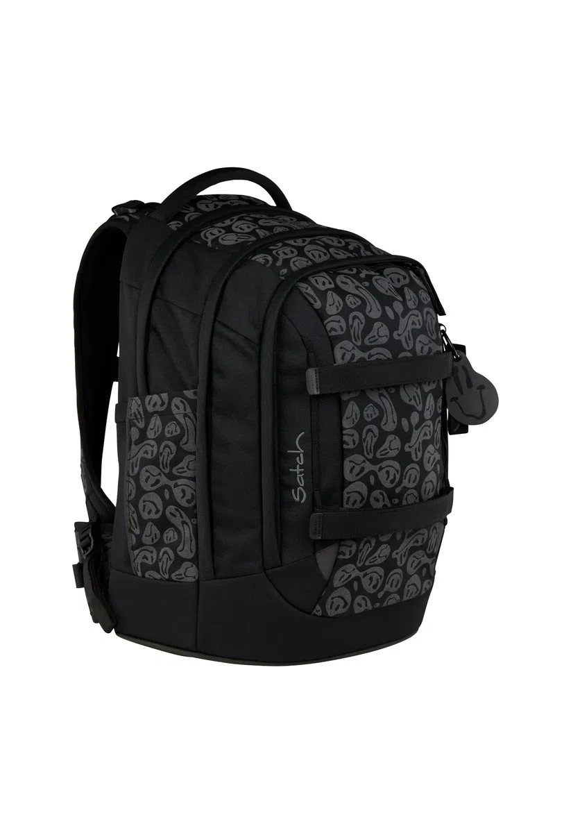 Satch Pack Set Schulrucksack-Set, 4-teilig ab 5. Klasse ergonomisch 30L Stauraum mit Schlamperbox Trinkflasche Sportbeutel Blurry Faces - Schwarz