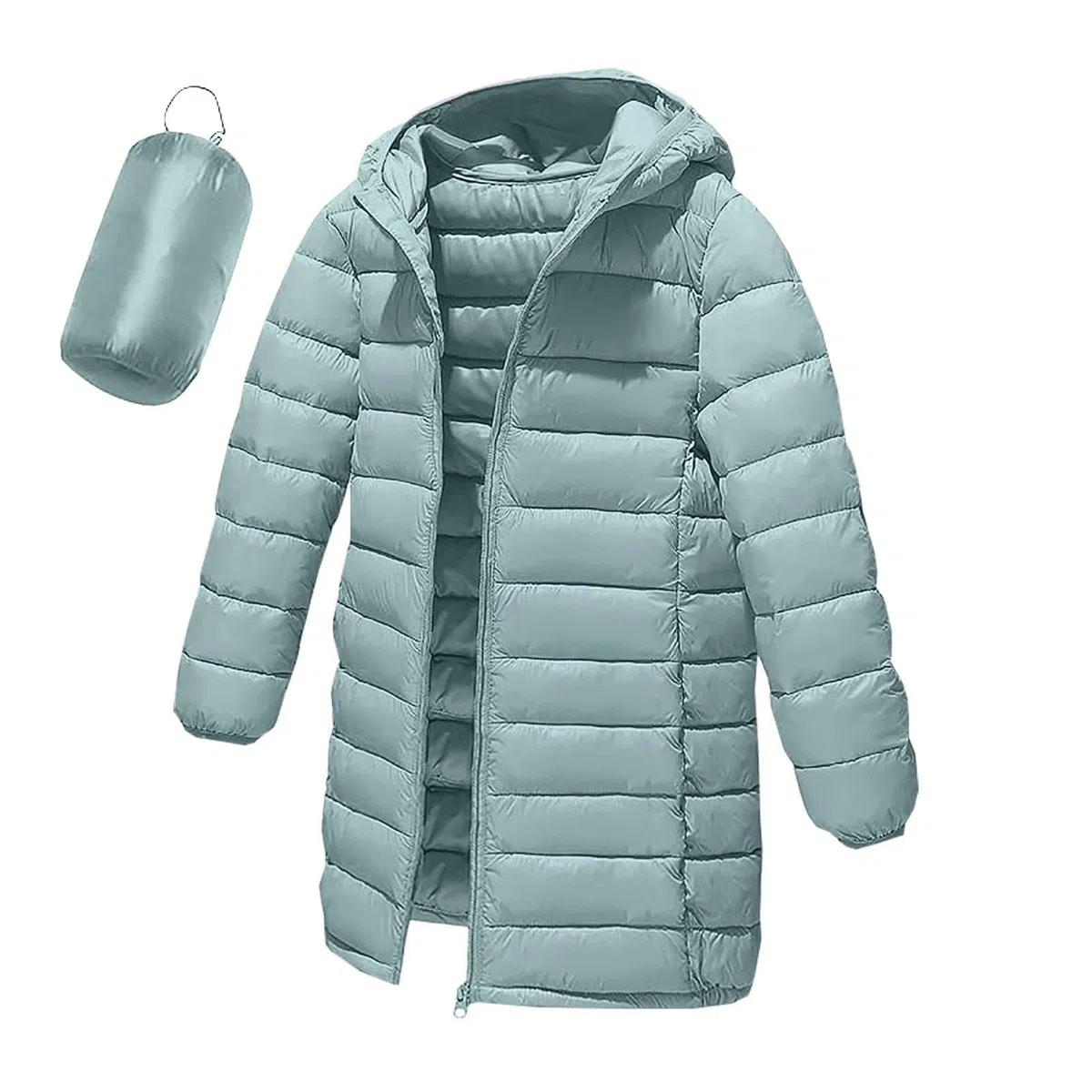 Winterjacke Mädchen Warm Puffer Wintermantel Packbare Steppjacke mit Kapuze Dicke Daunenmantel Kinder Winter Jacke Weich Kinderjacken Kapuzenjacke Daunenjacke Leichte Outdoor Mäntel Parka
