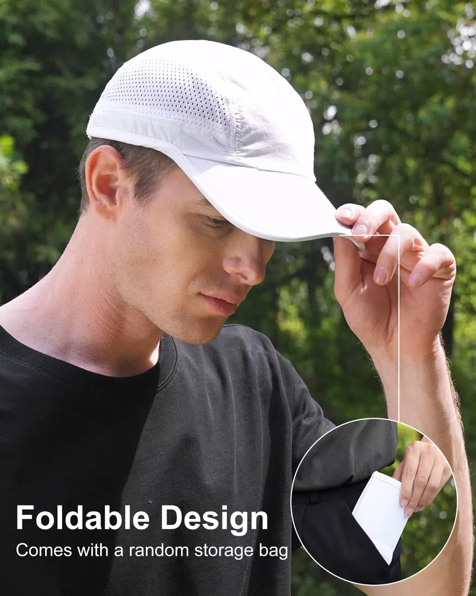 GADIEMKENSD Folding Outdoor Hat UPF 50+ Sun Protection Mesh Sport Hat