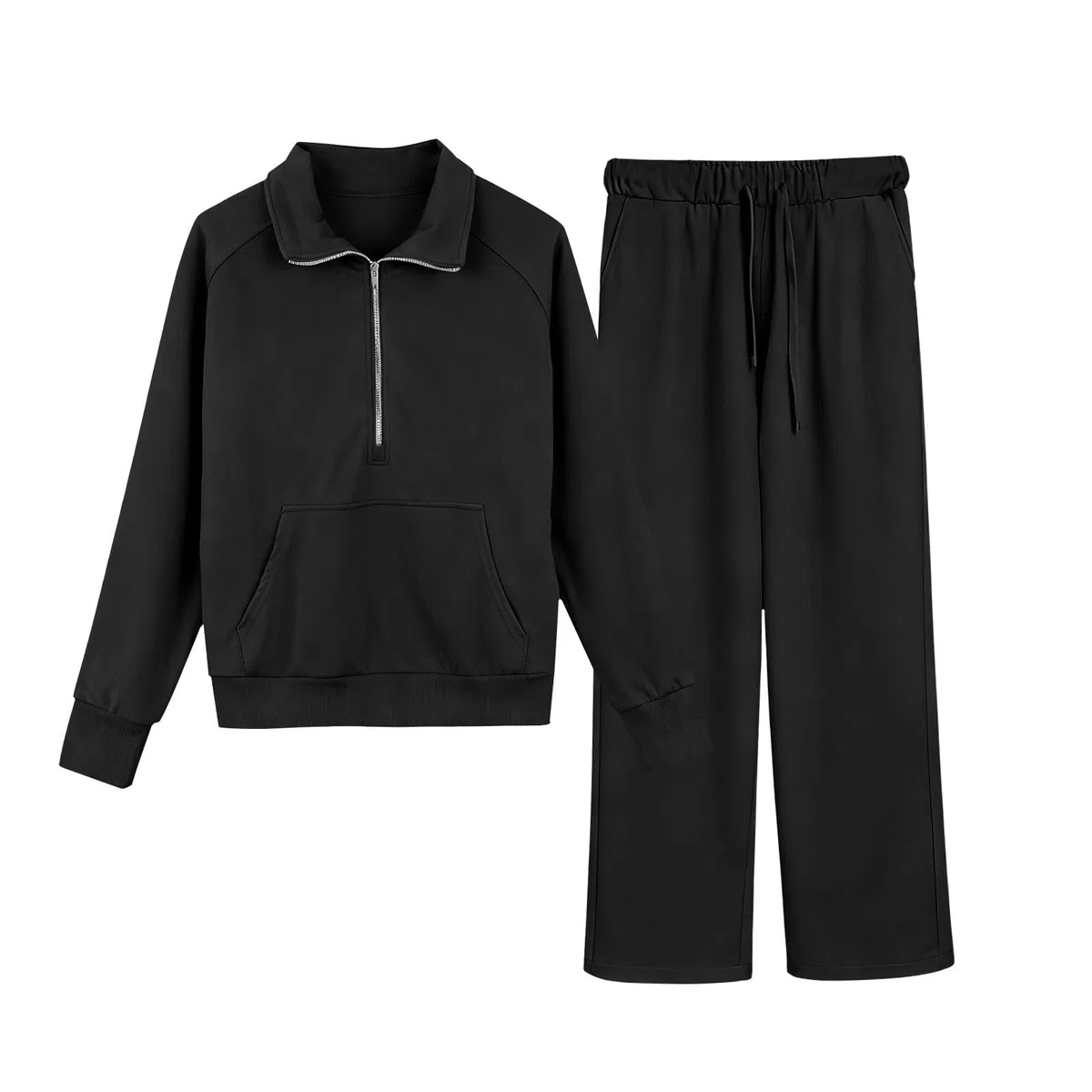 Generisch Jogginganzug Mädchen Jungen Zweiteiliger Trainingsanzug Kinder Unisex mit Kordelzug Hoodie Jogginghose Outfit Einfarbige Warme Sportbekleidung Sportanzug Sets Schule Bekleidungssets