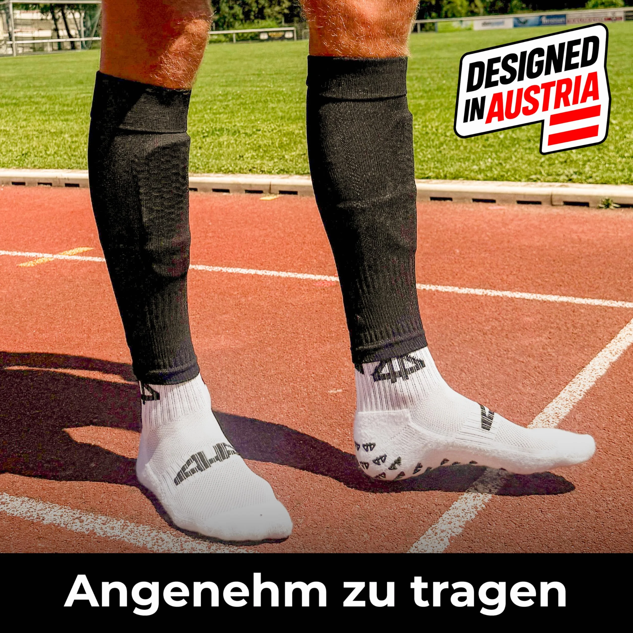 Stutzen ohne Socken mit Silikon Grip für Fußball – Ready for Sport – 1 Paar Sleeve Stutzen für Schienbeinschoner – rutschfest, leicht, flexibel – Soccer Tubes für Herren, Damen, Kinder – One Size