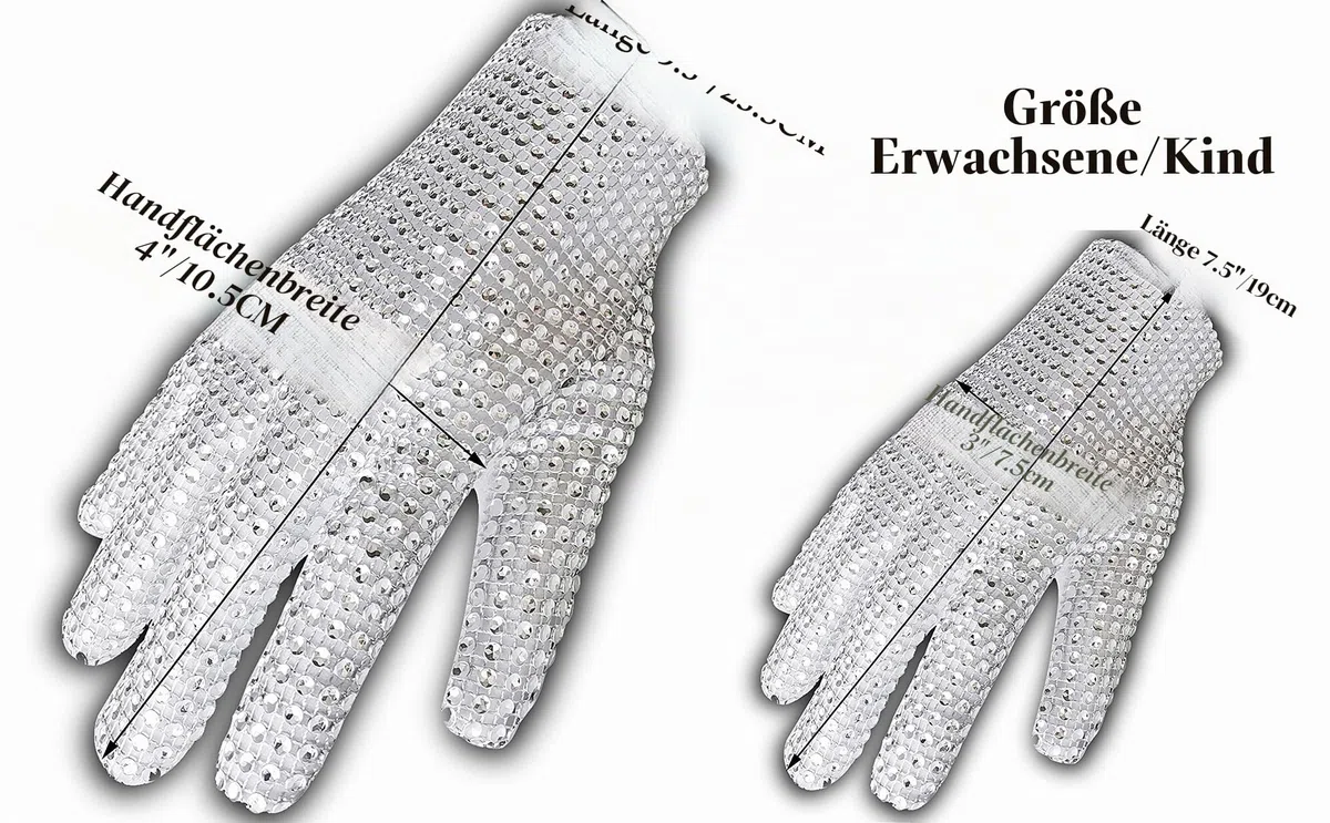 Michael Diamond Handschuh für Kinder Fans Strass Handschuh Punk Rock MJ Handschuhe Weihnachtsgeschenk