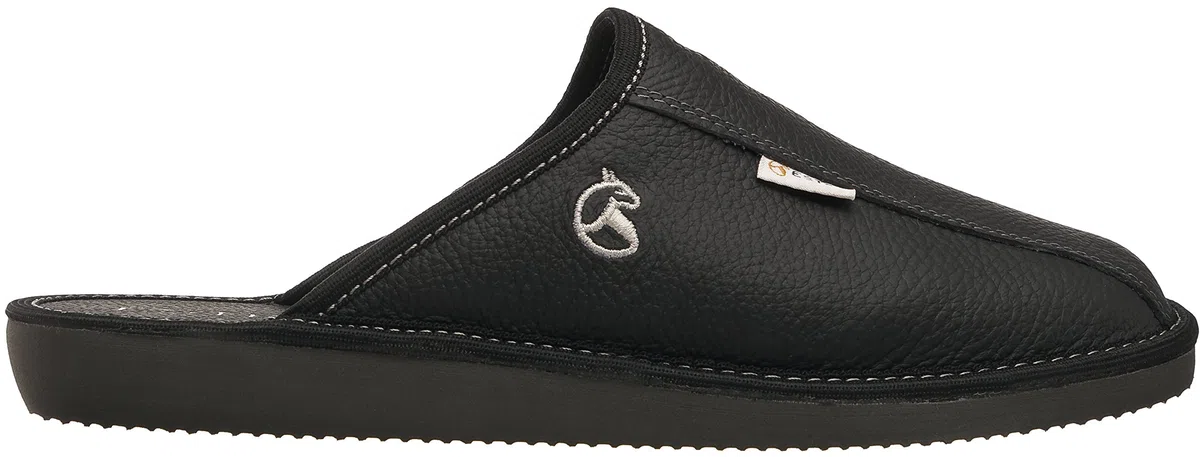 Estro Hausschuhe Herren Leder Herrenhausschuhe - Hausschuh Männer Pantoffel Pantoffeln Pantoletten Slipper Mann