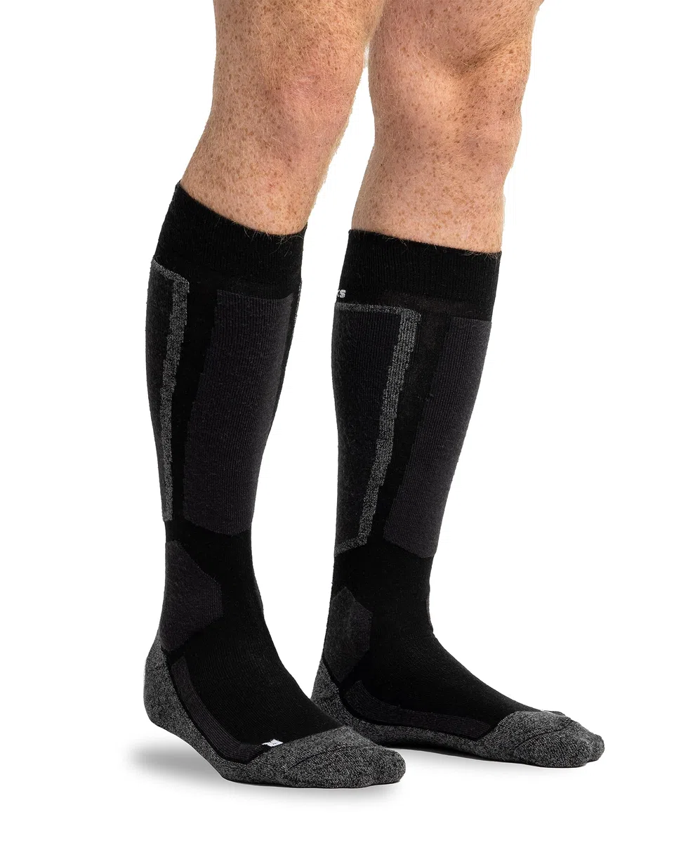 Snocks Thermo Skisocken Damen Herren mit gepolsterten Bereichen - Atmungsaktive Strümpfe ideal für Wintersport - Wintersocken mit perfekter Passform und Wärmeisolierung - Gr. 35-50