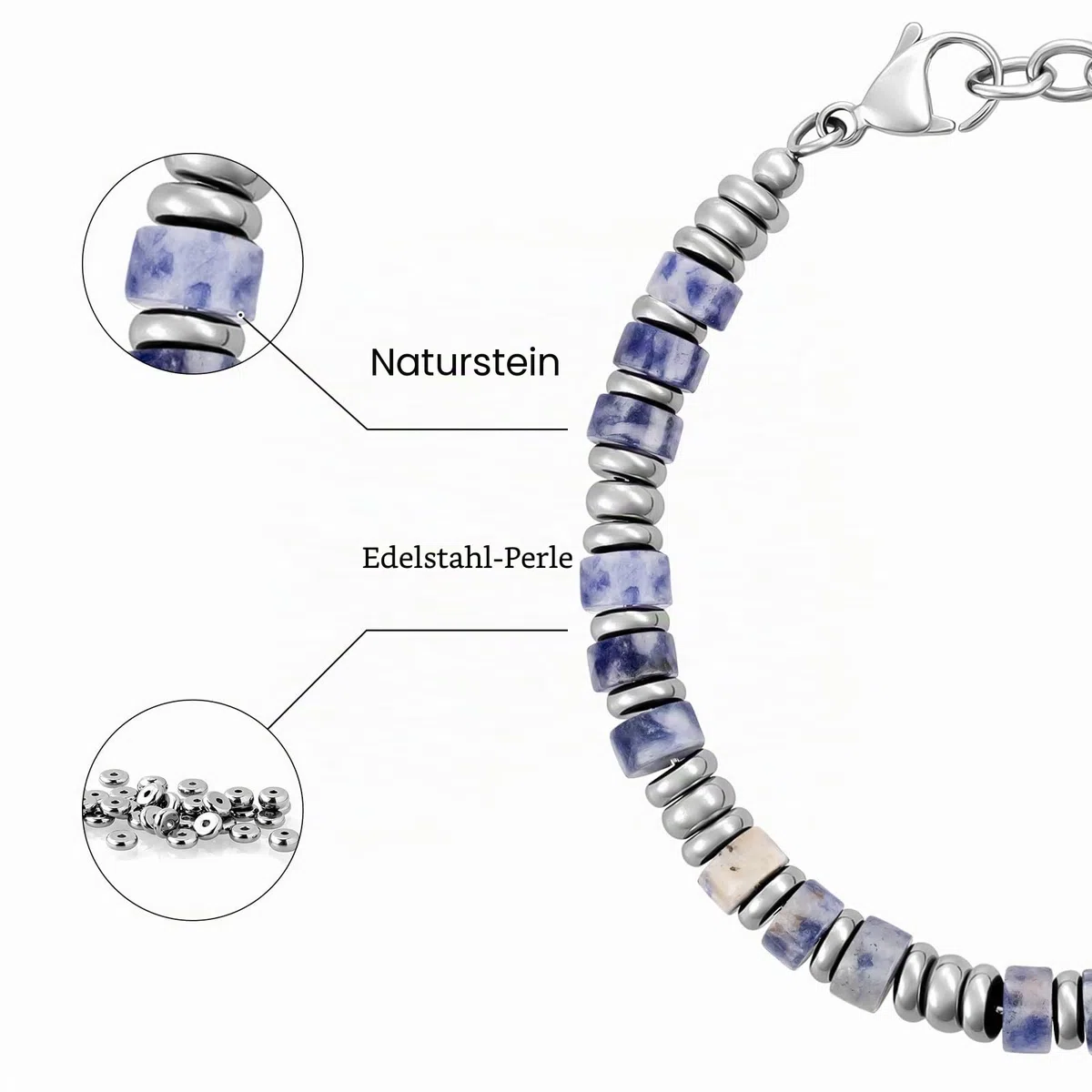 SIUMAL Armband Herren, Boho Edelstahl Armband Herren, Schmuck Geschenke für Ehemann Vater Freunde
