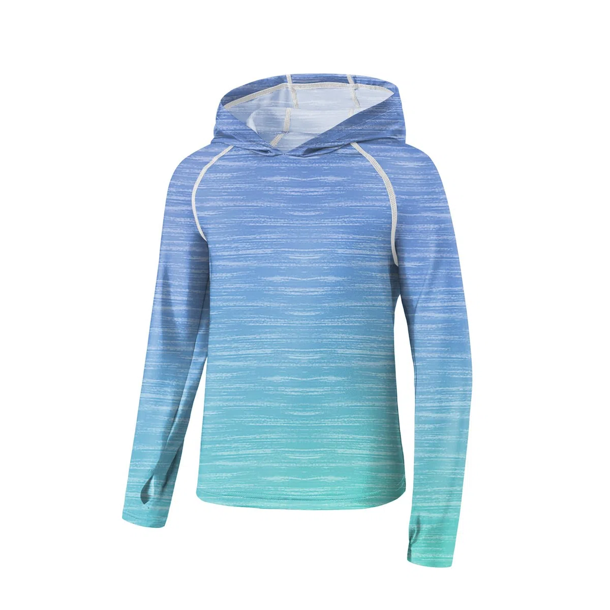 BesserBay Unisex Kinder UV Shirt Langarm mit Kapuze Schwimmshirt mit Daumenloch UPF50+ Rashguard Badeshirt 120-160