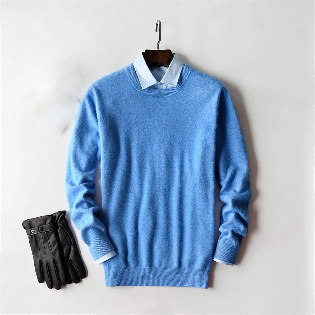 Pokem&Hent Kaschmir Baumwolle Pullover Herren Herbst und Winter Strickpullover Robe Pullover Herren Rundhals Pullover