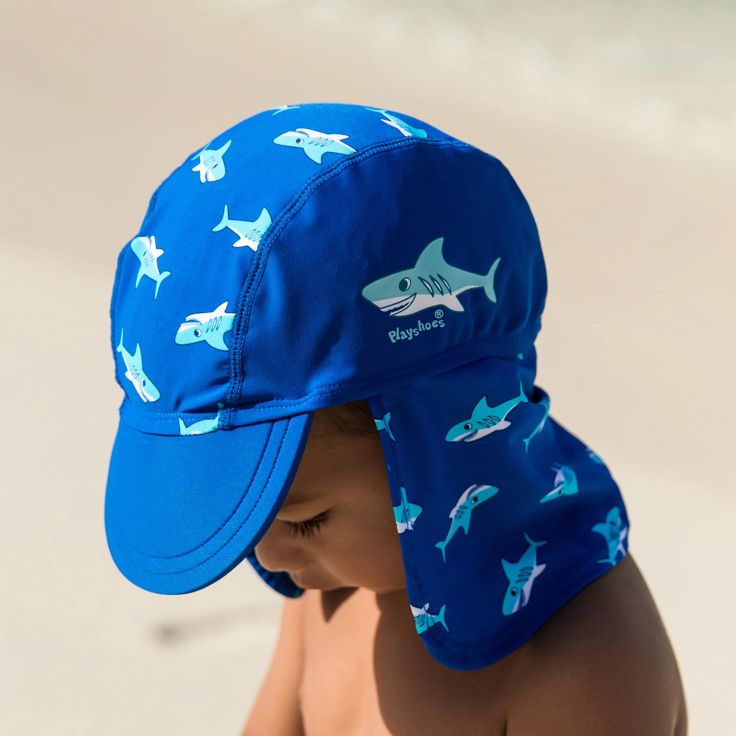 Playshoes Badekappe Kopfbedeckung Unisex Kinder,Hai,53