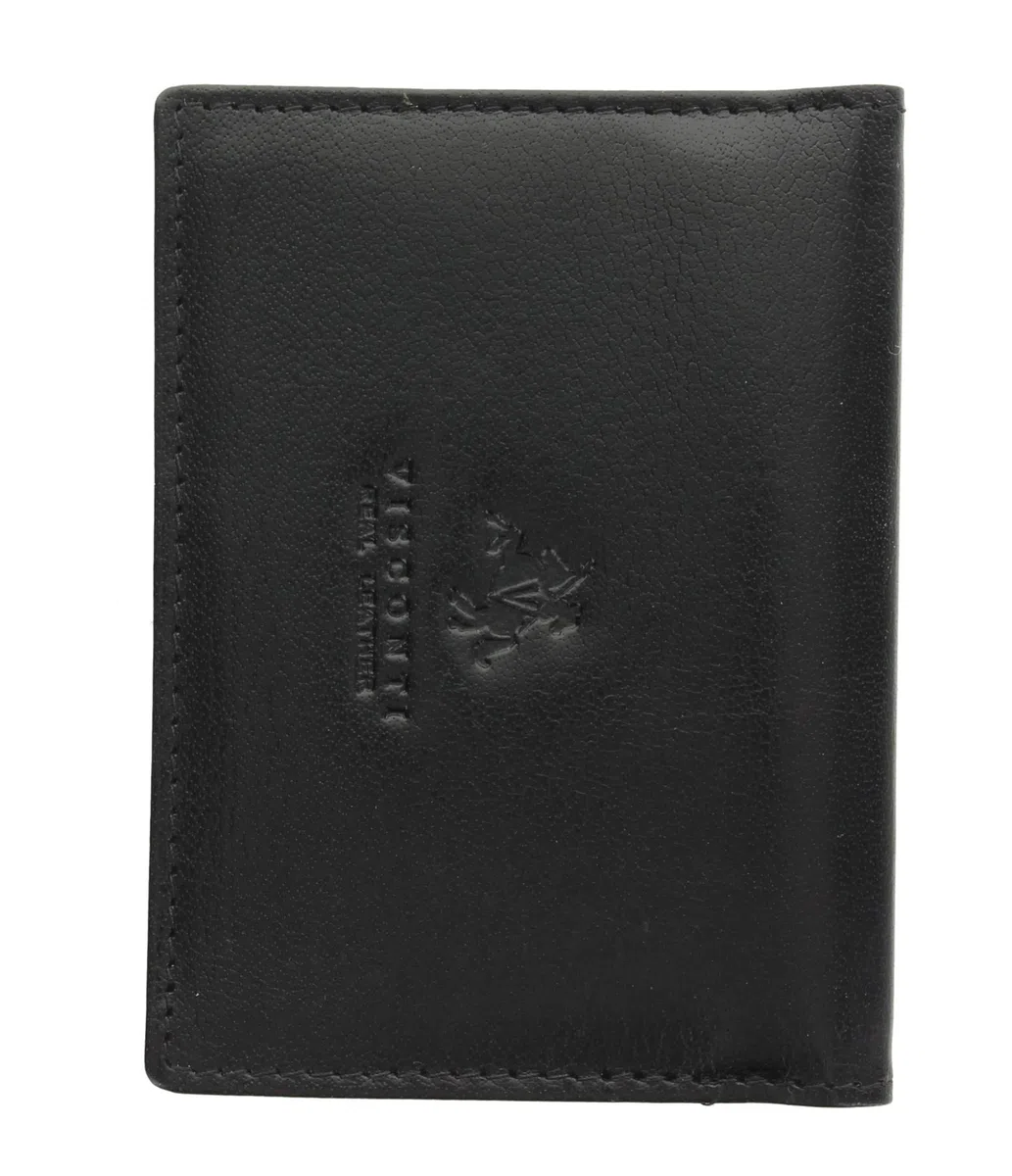 Visconti Leder Fahrkartenhalter/Ausweishülle TC1TC Schwarz
