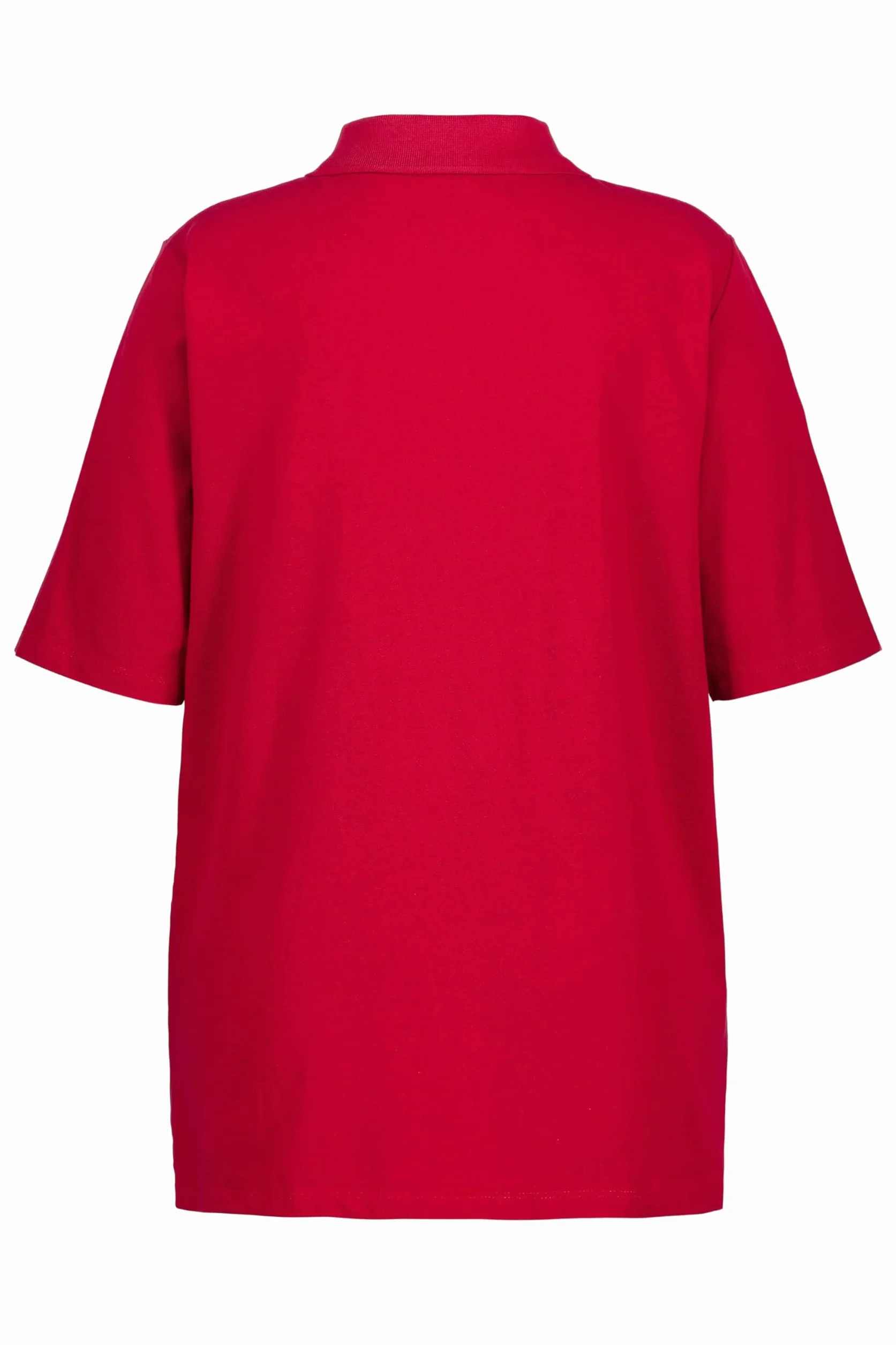 Ulla Popken Damen große Größen Übergrößen Plus Size Poloshirt, T-Shirt mit Samtband-Knopfleiste, Basic-Shirt, Polokragen, Baumwolle 637297