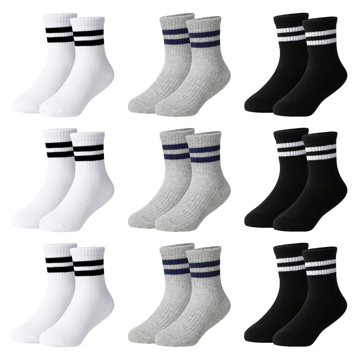 9 Paar Socken Jungen Kinder Tennissocken Kinder Kindersocken Jungen Mädchen Elastisch Baumwolle Unisex Soprtsocken